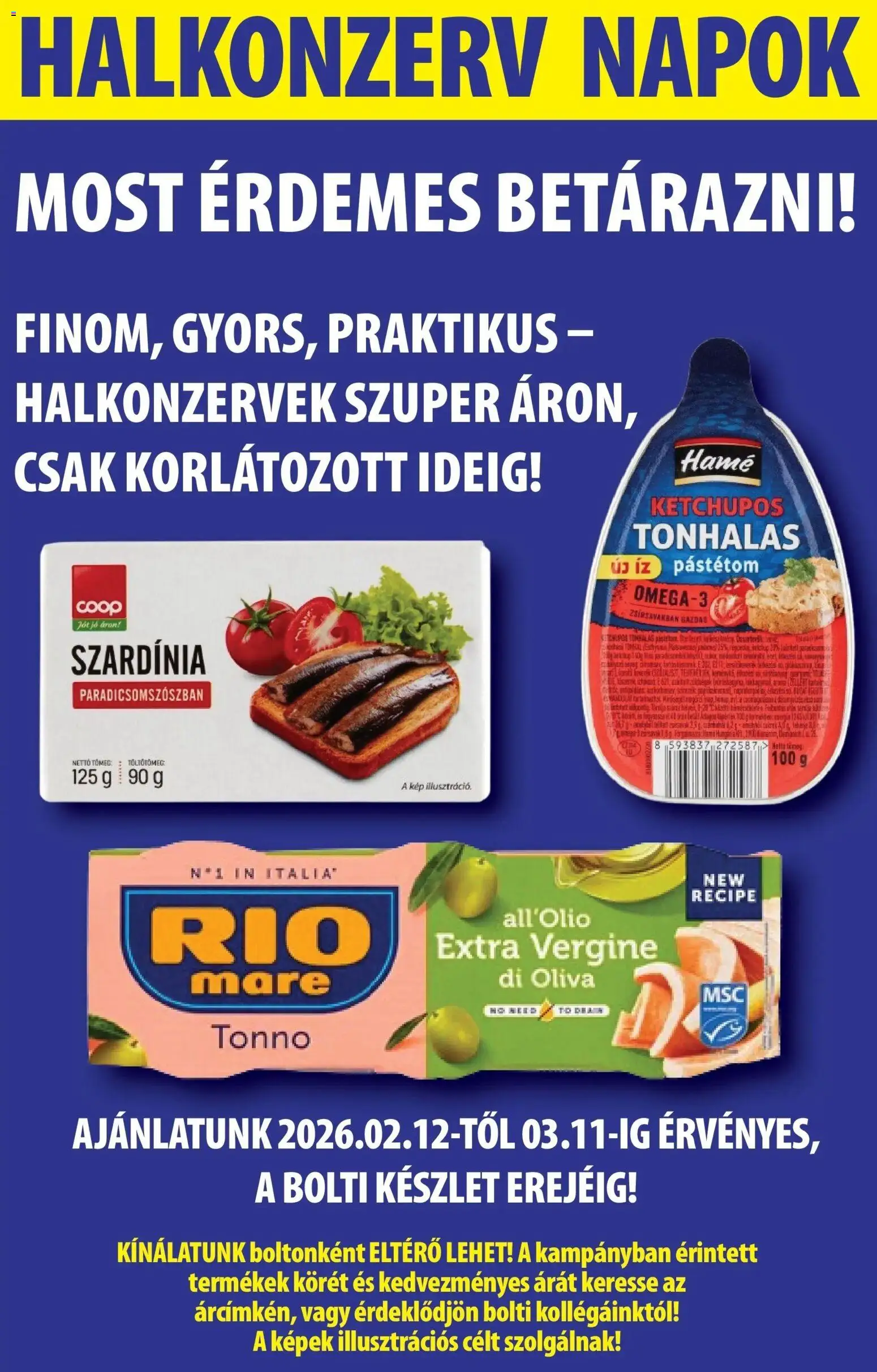 COOP Szolnok - COOP Szolnok akciós újság Csanádapáca megtekintése, amely érvényes 2026.03.05.-től - Szardínia, Pástétom, Halkonzerv, Hamé