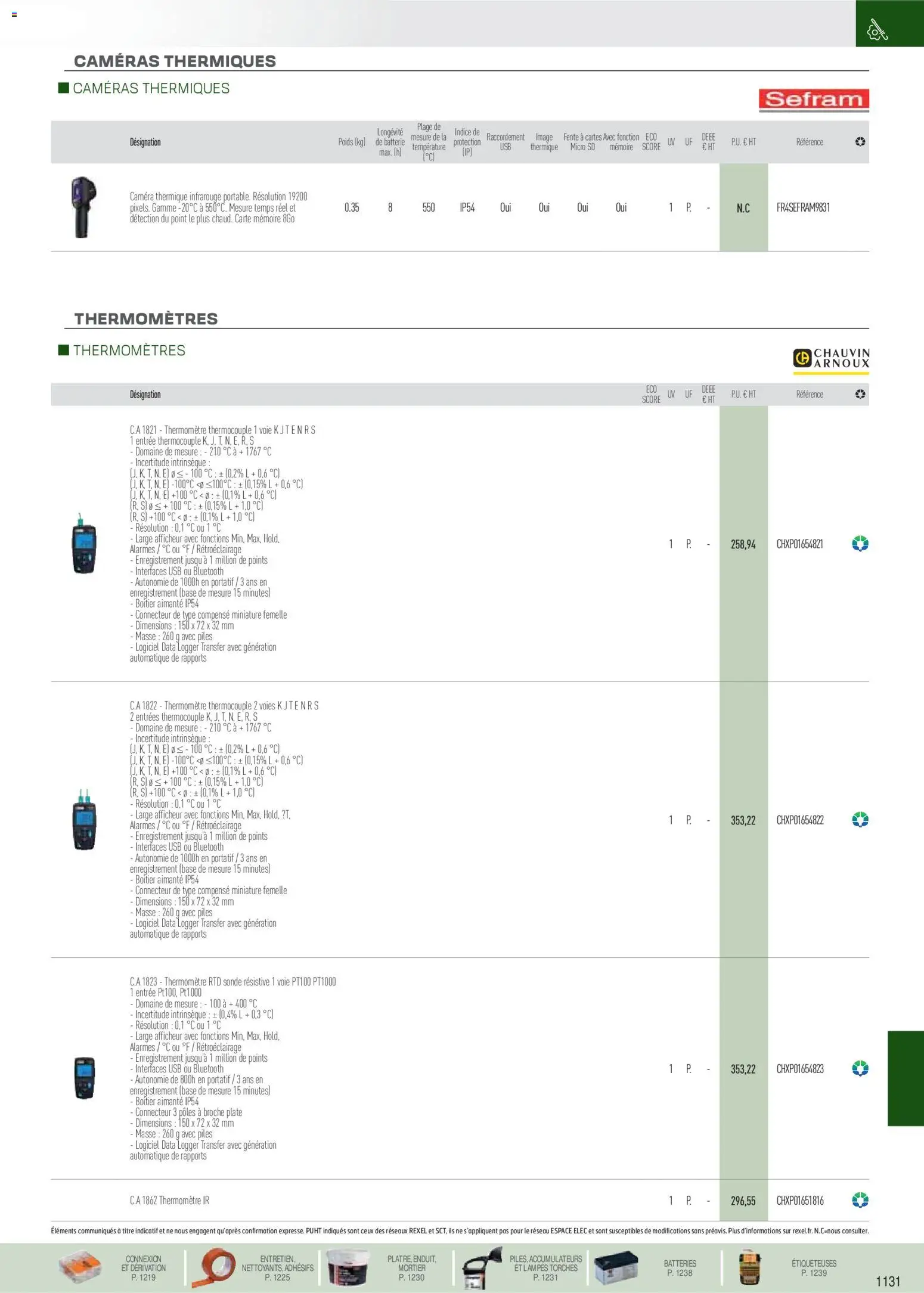 Prévisualisation de Brochure EPI, mesure, outillage, fixations et consommables du magasin Rexel formulaire valide 18/11/2025 - Batterie, Mortier, Poids, USB, Caméra, Masse, Carte mémoire, Connecteur