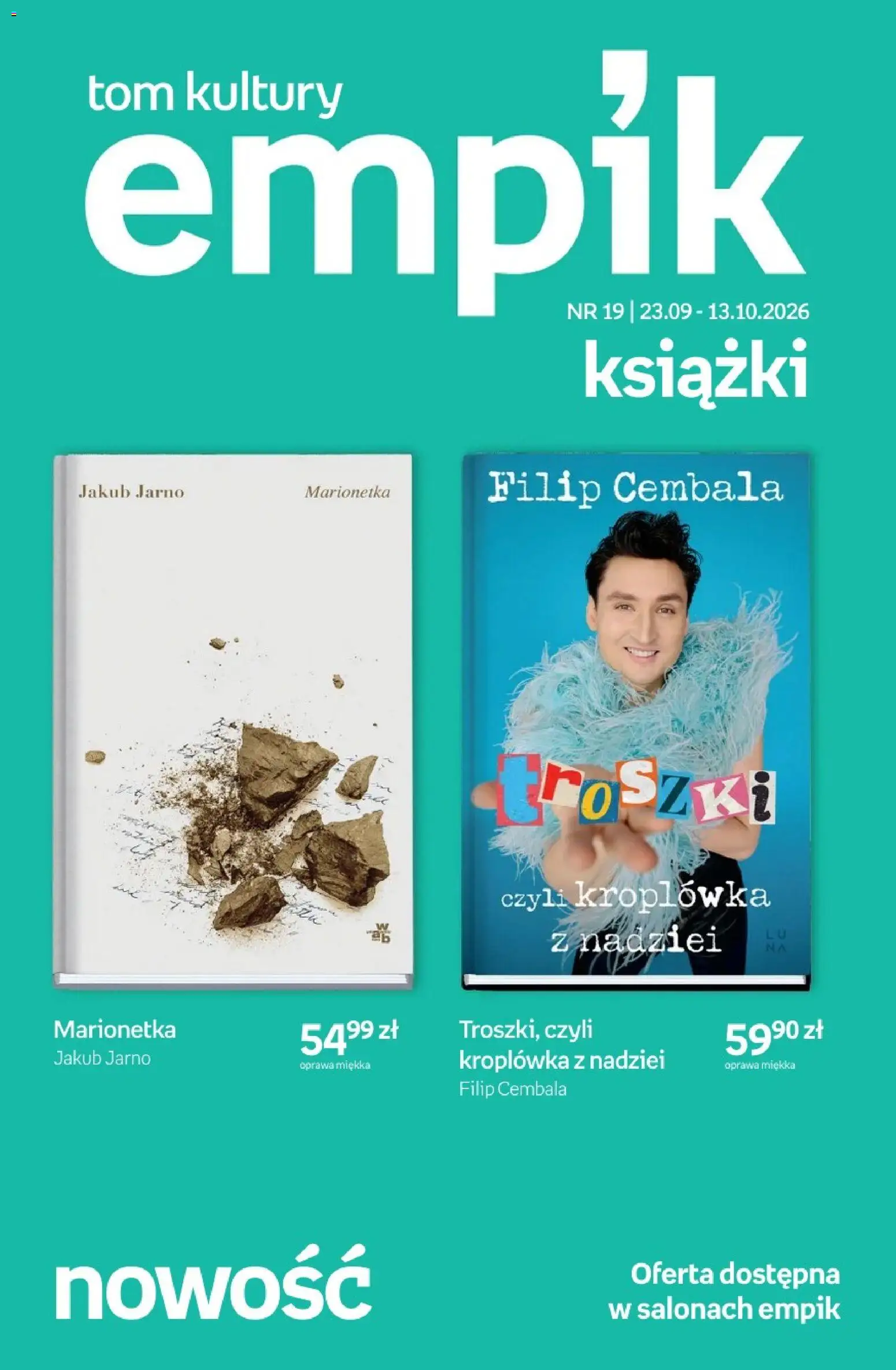 Pogląd gazetki "Empik promocje - Tom kultury Książki" ze sklepu Empik ważnej od 23.09.2026