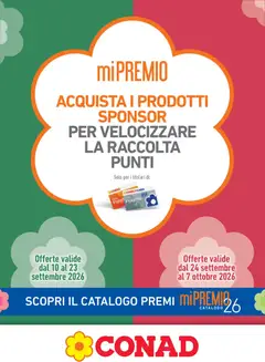 Anteprima dell'opuscolo Conad volantino Mi Premio Piemonte dal negozio Conad valido da 10/09/2026
