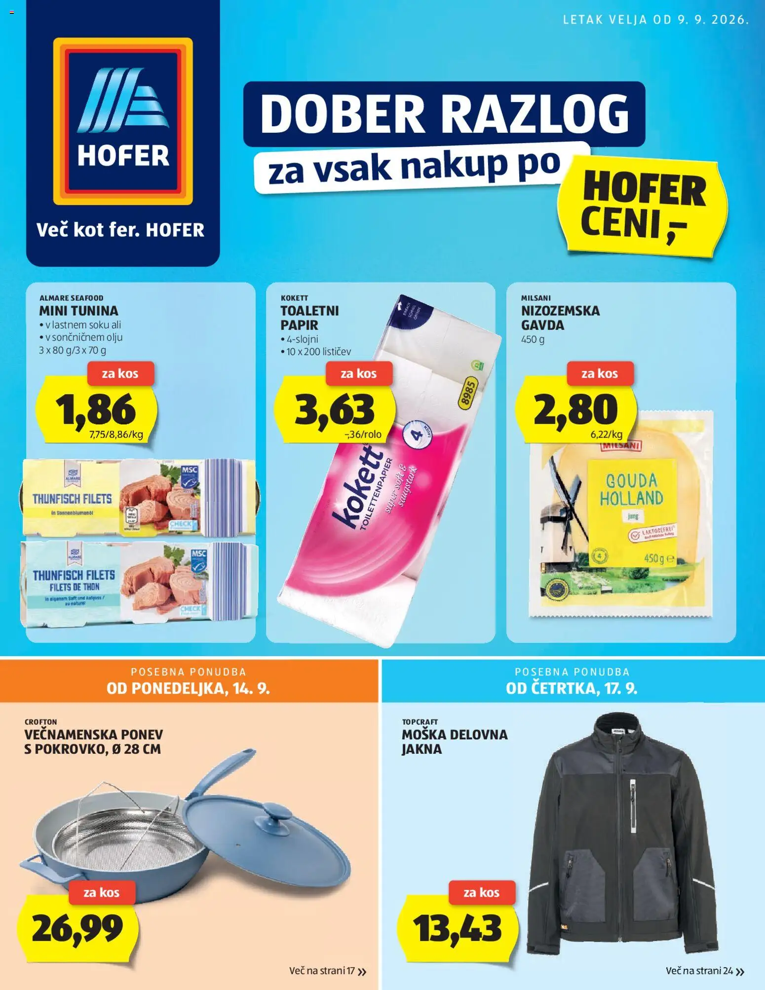 Predogled kataloga iz trgovine Hofer veljaven od 09.09.2026