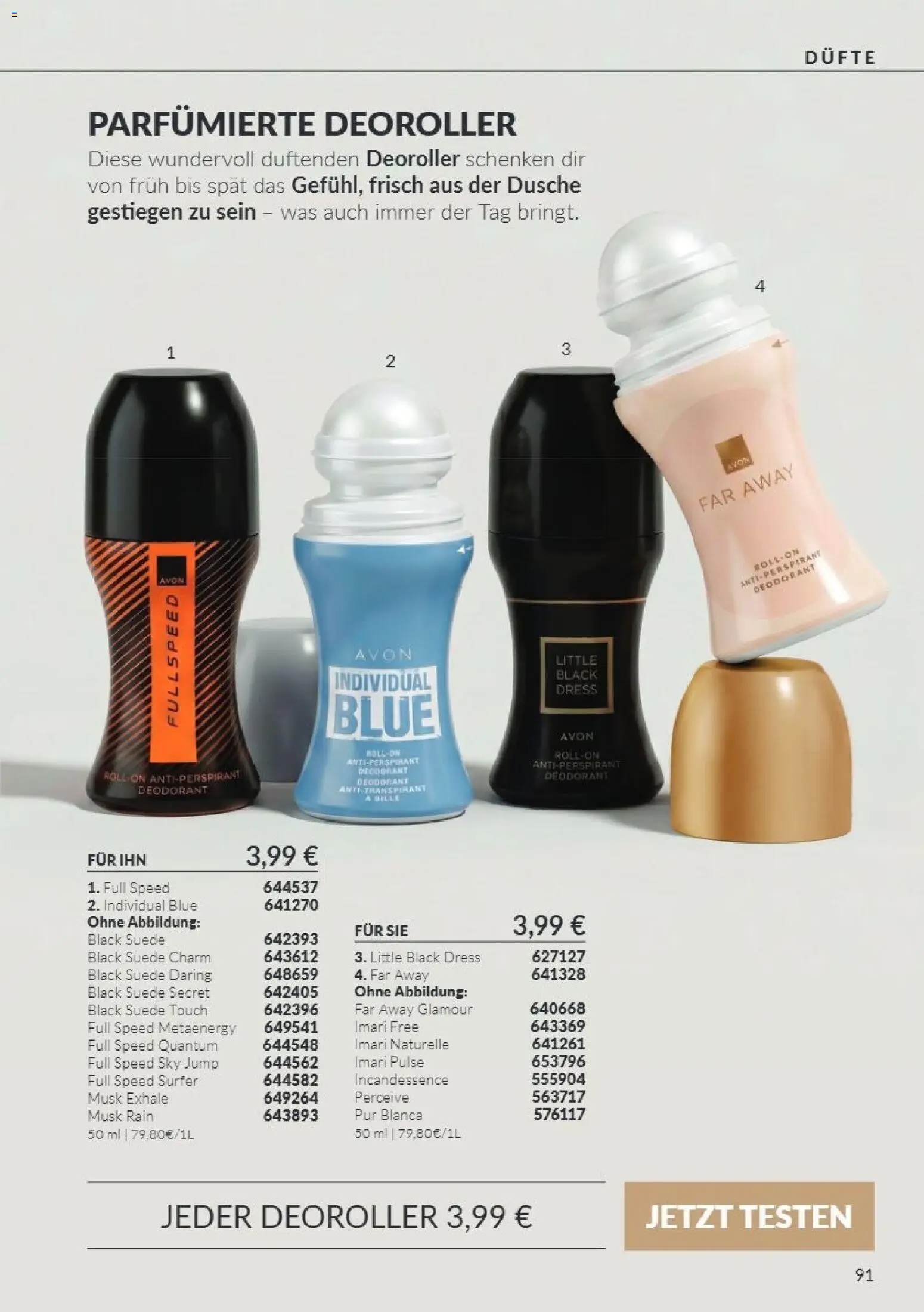 Vorschau von dem Prospekt des Geschäftes Avon, gültig ab dem 01.10.2026 - Dusche, Deodorant