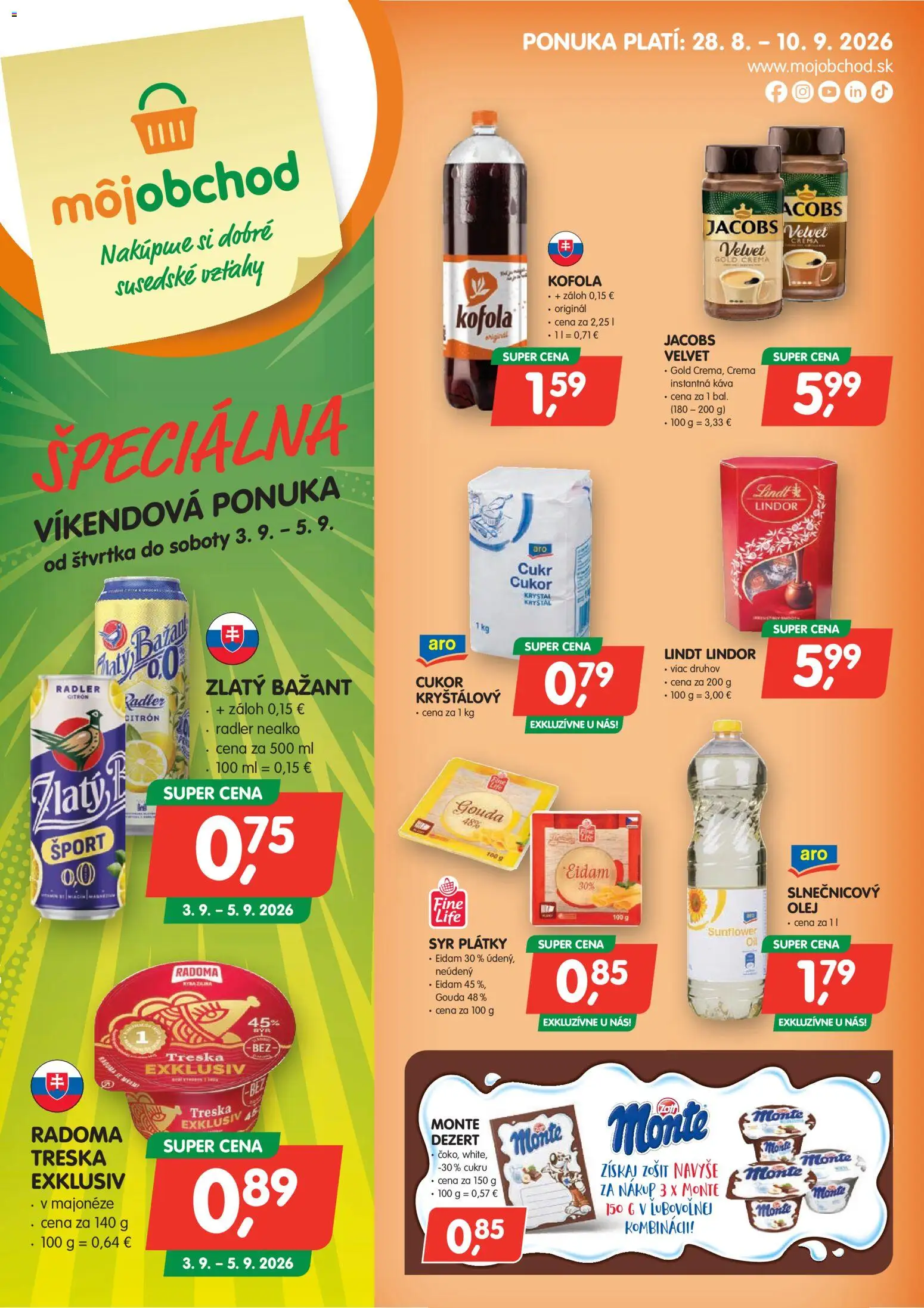 Náhľad Môj obchod letáku platného od 28.08.2026