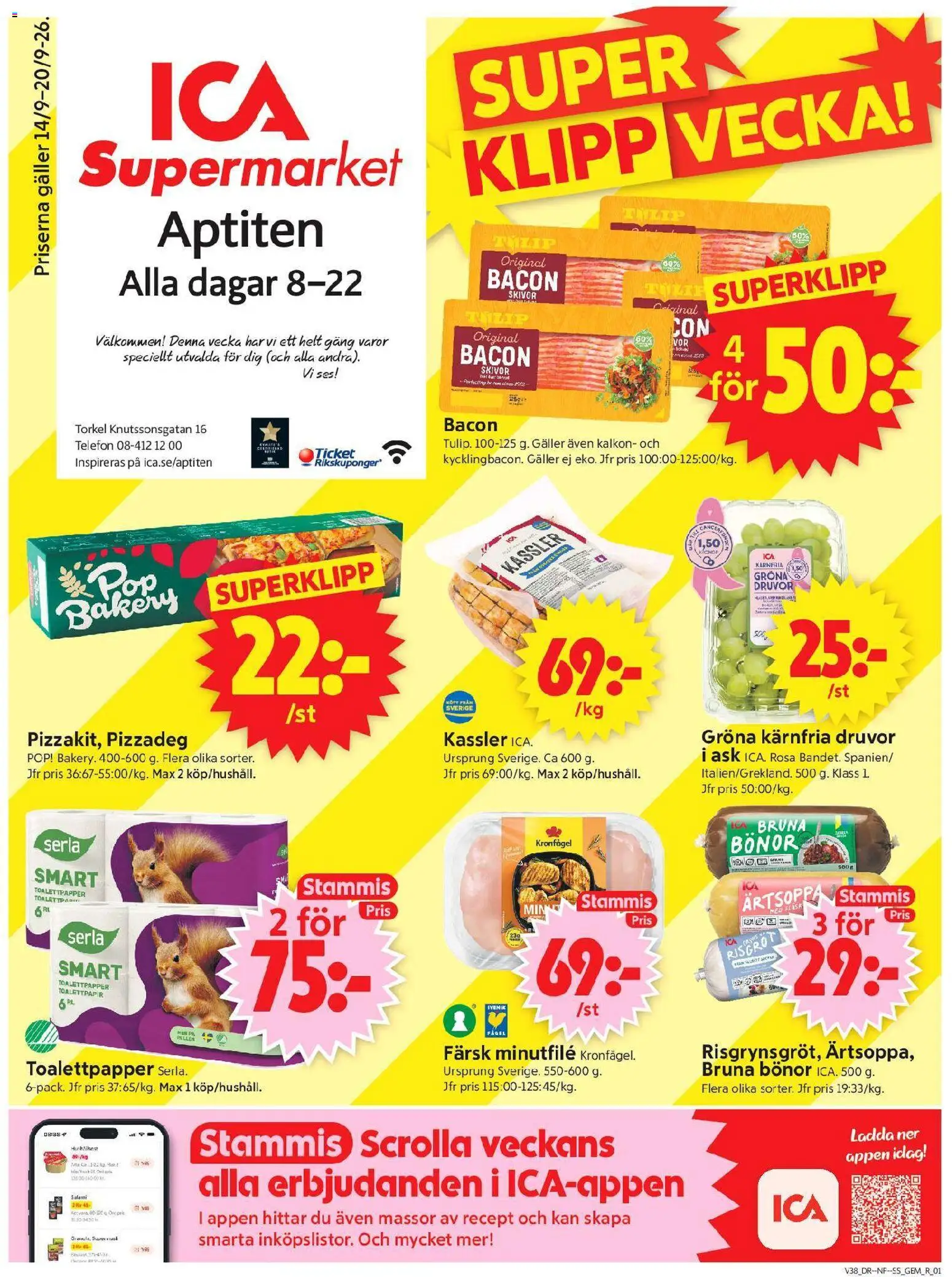Förhandsgranska reklamblad ICA Supermarket erbjudanden från butik ICA Supermarket gäller från 14/09/2026