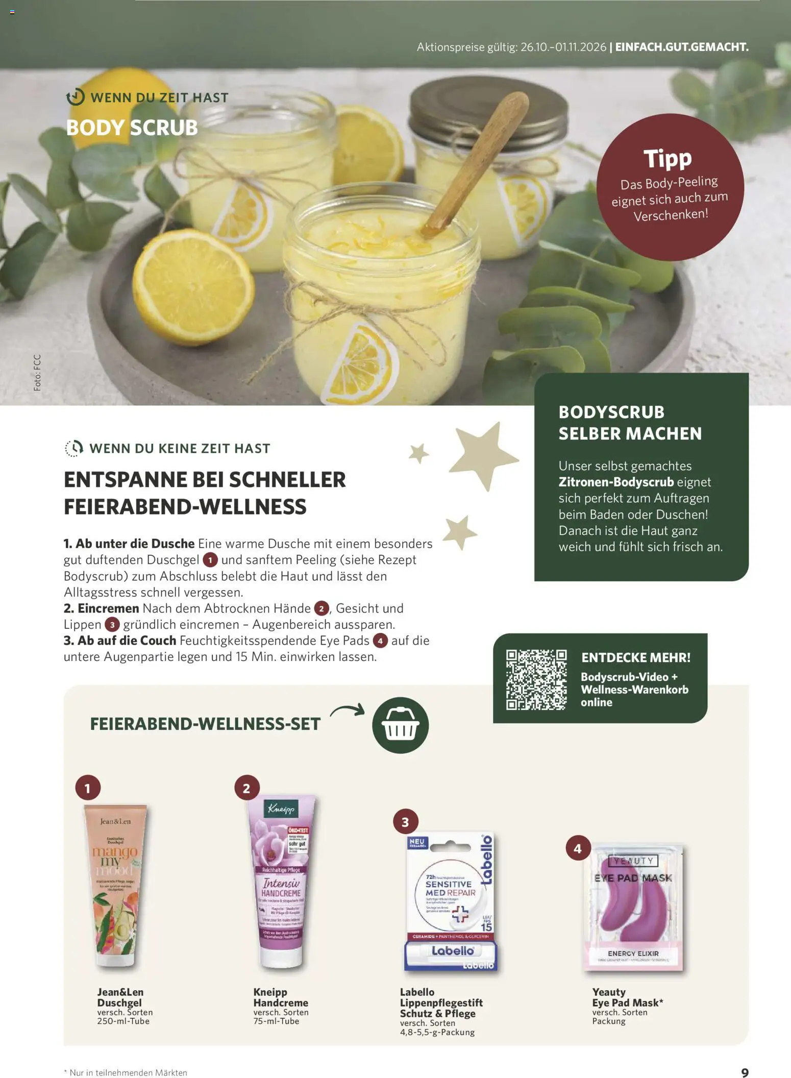 Vorschau von dem Prospekt des Geschäftes Combi, gültig ab dem 31.10.2026 - Mango, Couch, Dusche, Energy, Peeling, Handcreme, Duschgel