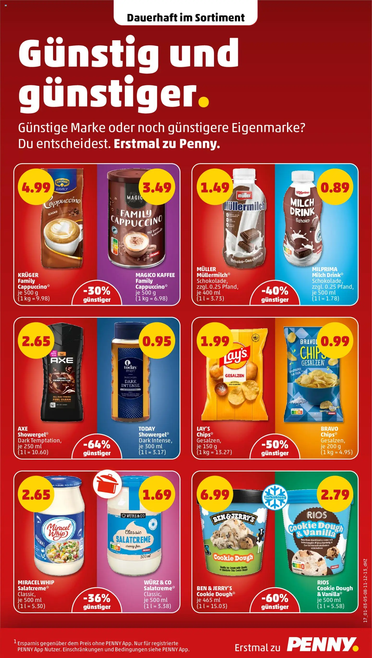 Vorschau von dem Prospekt des Geschäftes Penny, gültig ab dem 07.09.2026 - Kaffee, Chips, Schokolade, Milch, Müllermilch, Ben & Jerry's, Axe, Muller mullermilch