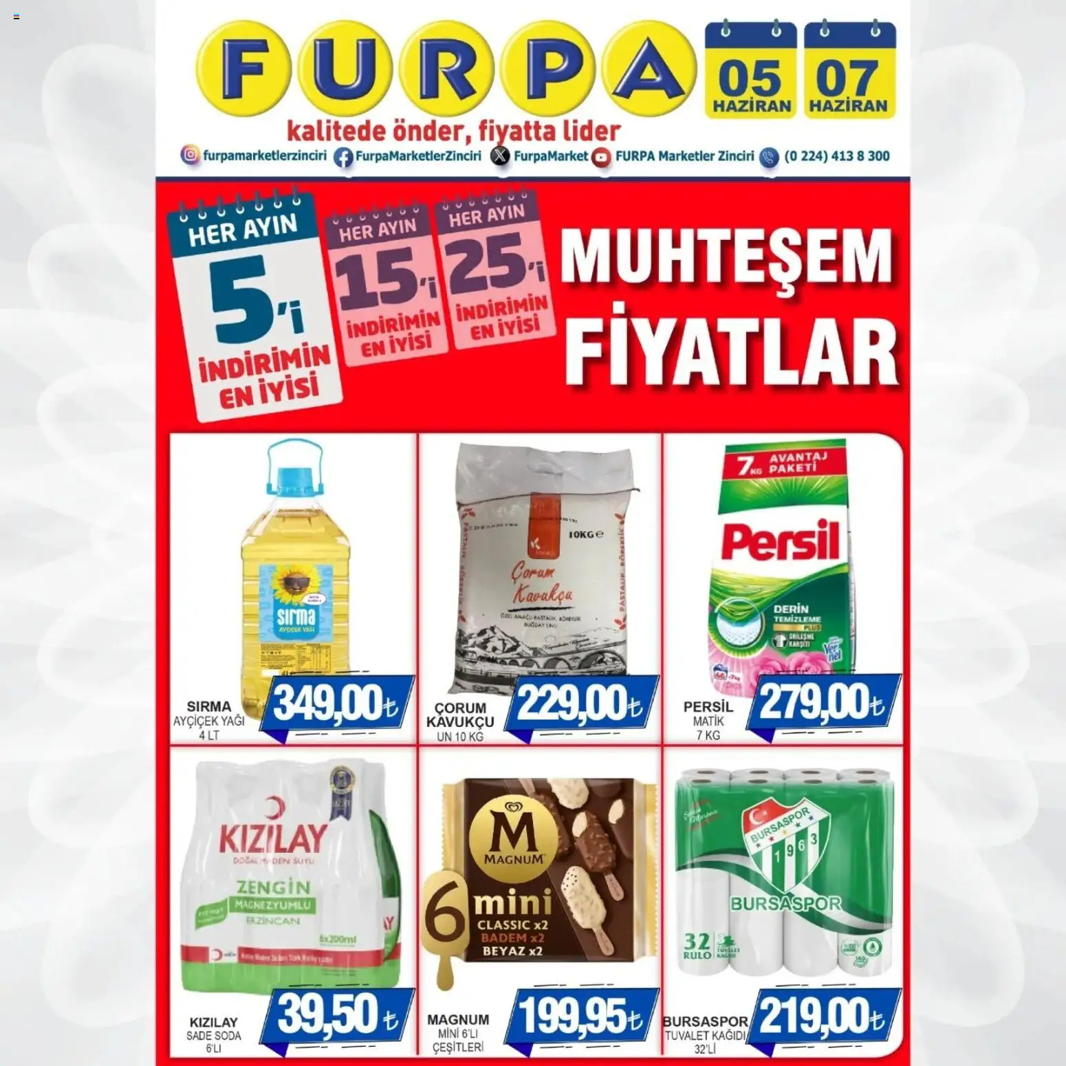 Furpa Furpa Katalog 05.06.2026 - Broşürünün önizlemesi - Tuvalet, Tuvalet kağıdı, Badem, Soda
