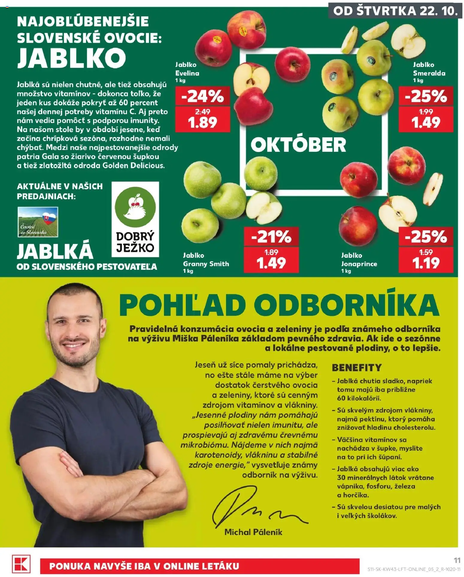 Náhľad Kaufland letáku platného od 22.10.2026 - Ovocie, Jablká