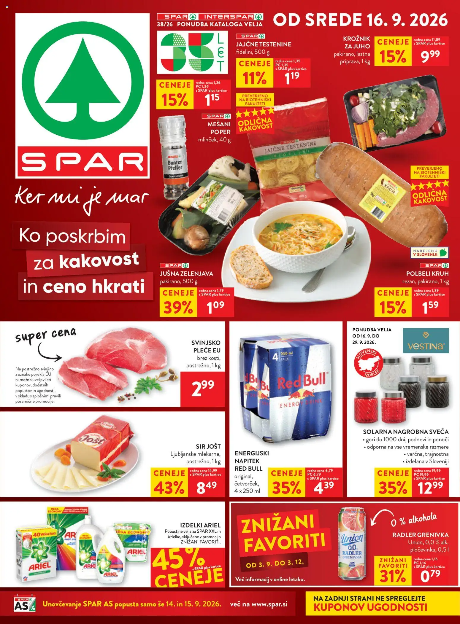 Predogled kataloga iz trgovine Spar veljaven od 16.09.2026