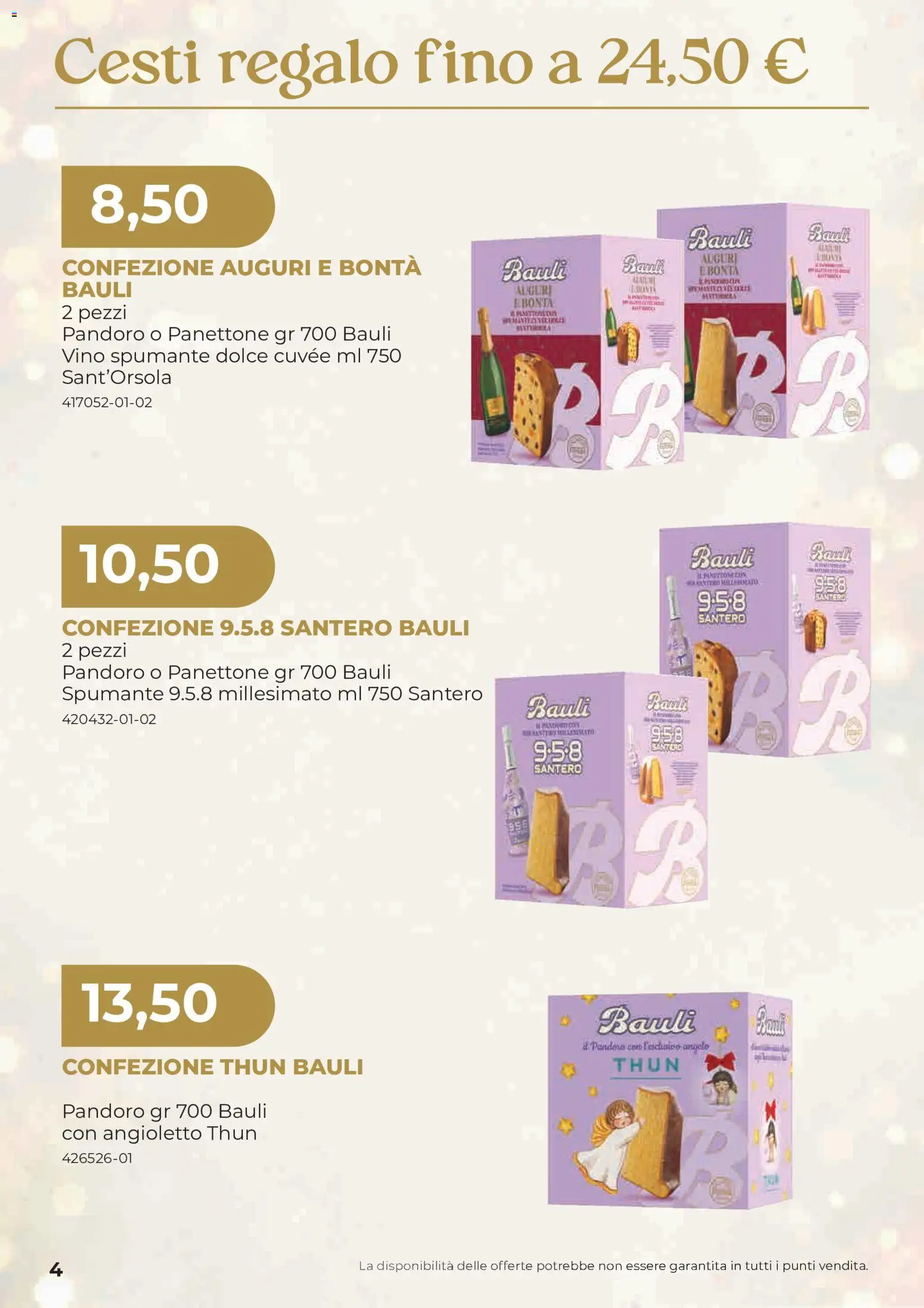Anteprima dell'opuscolo Sogegross volantino Strenne dal negozio Sogegross valido da 27/10/2026 - Vino, Panettone, Pandoro, Spumante, Cesti regalo