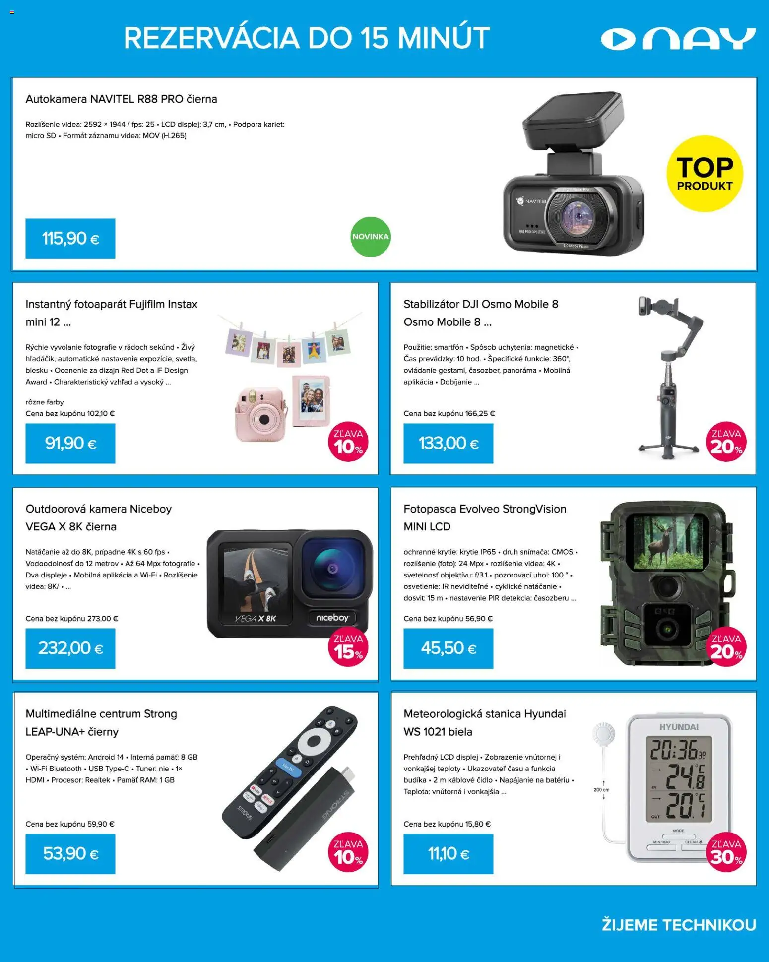 Náhľad NAY Elektrodom letáku platného od 19.10.2026 - Tv, Smartfón, Fotoaparát, Fotopasca, Niceboy, Kamera, Osvetlenie, Multimediálne centrum