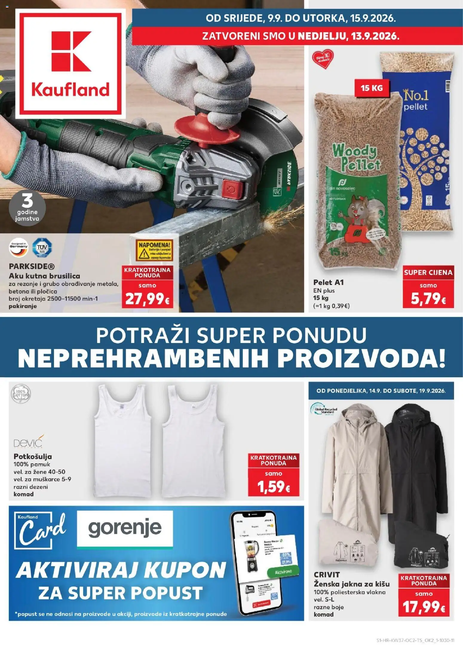 Pregled letka Kaufland Katalog trgovine Kaufland vrijedi od 09.09.2026