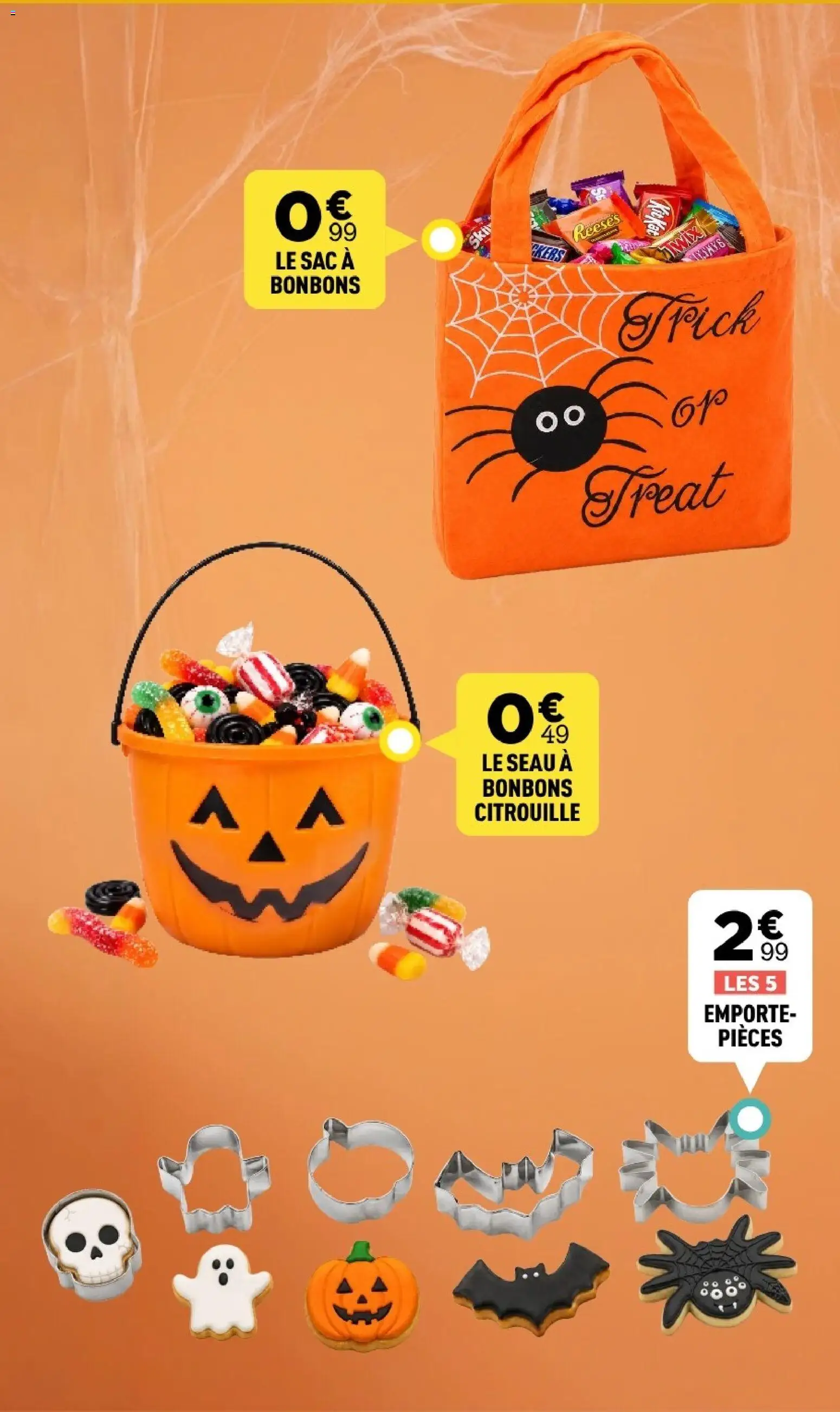 Prévisualisation de Centrakor catalogue du magasin Centrakor formulaire valide 19/10/2026 - Sac, Bonbons, Citrouille, Twix, Emporte pièces