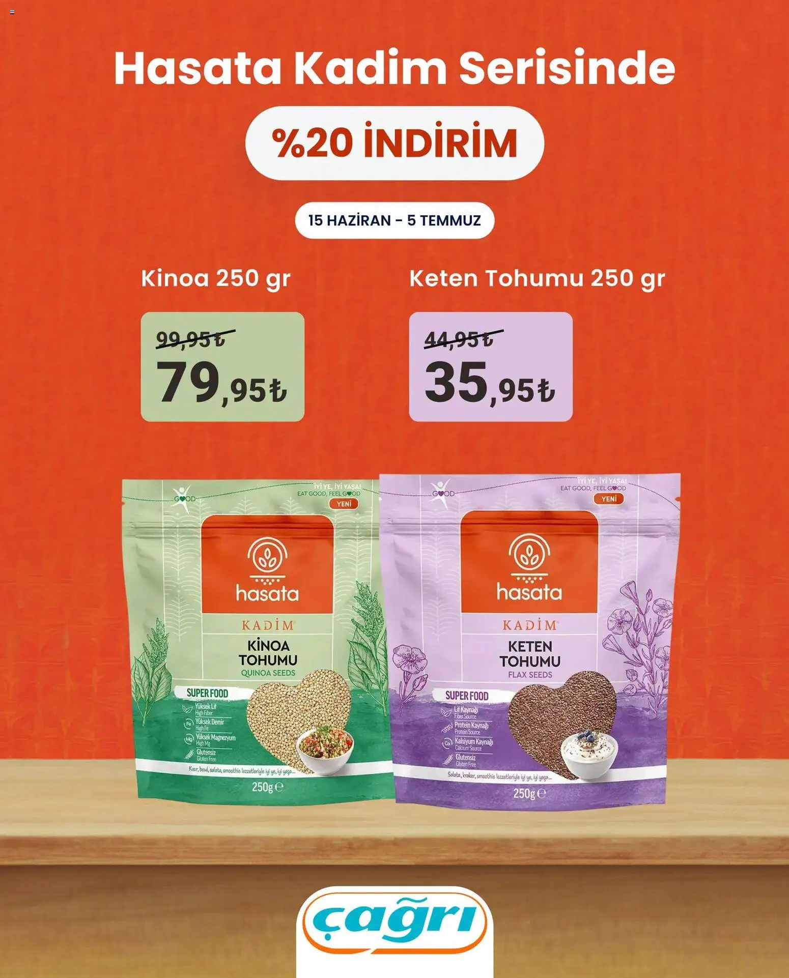 Çağrı Market Çağrı Market İndirim 15.06.2026 - Broşürünün önizlemesi - Keten Tohumu, Kinoa