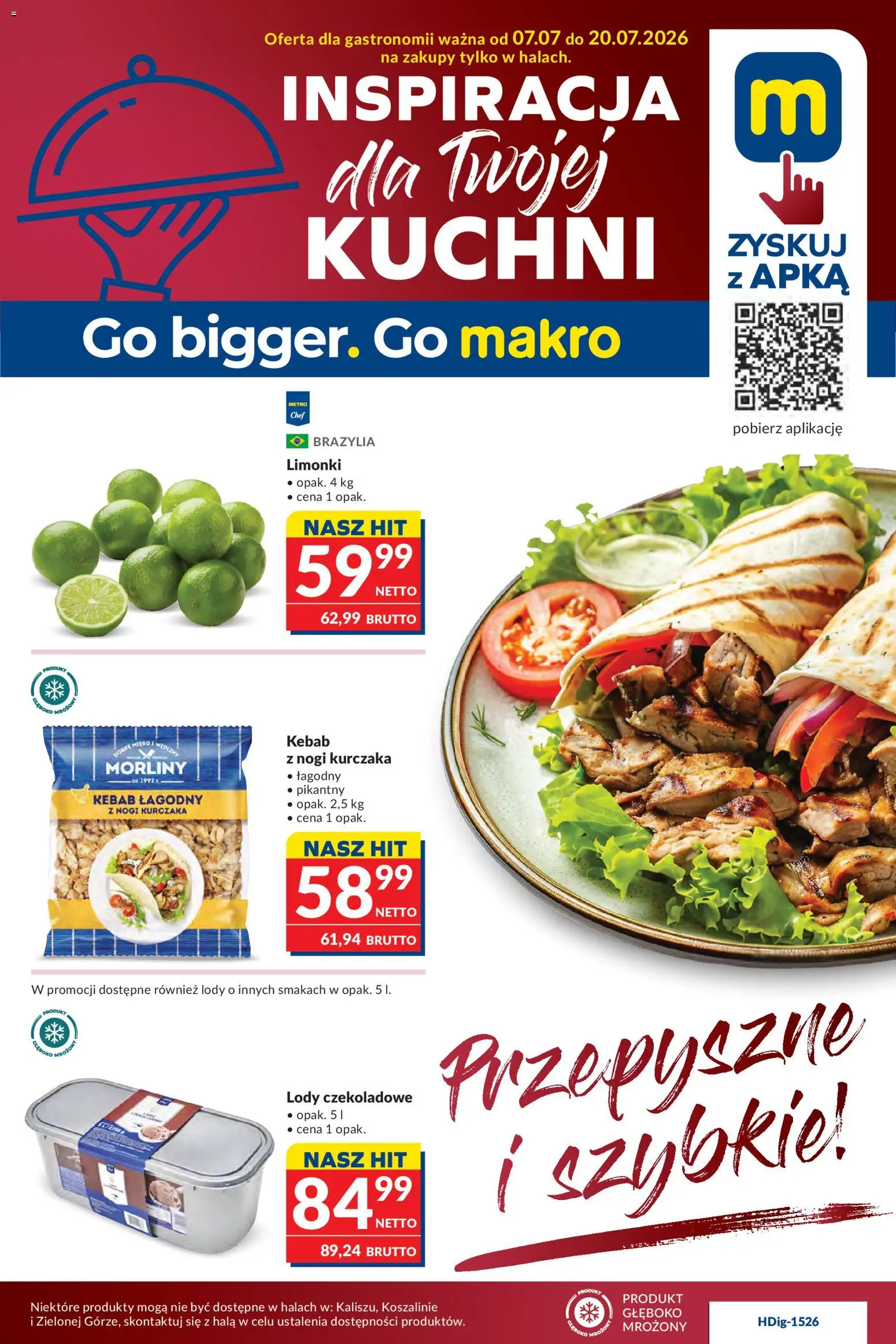 Pogląd gazetki "Makro gazetka - Oferta dla gastronomii" ze sklepu Makro ważnej od 07.07.2026 - Kebab, Lody