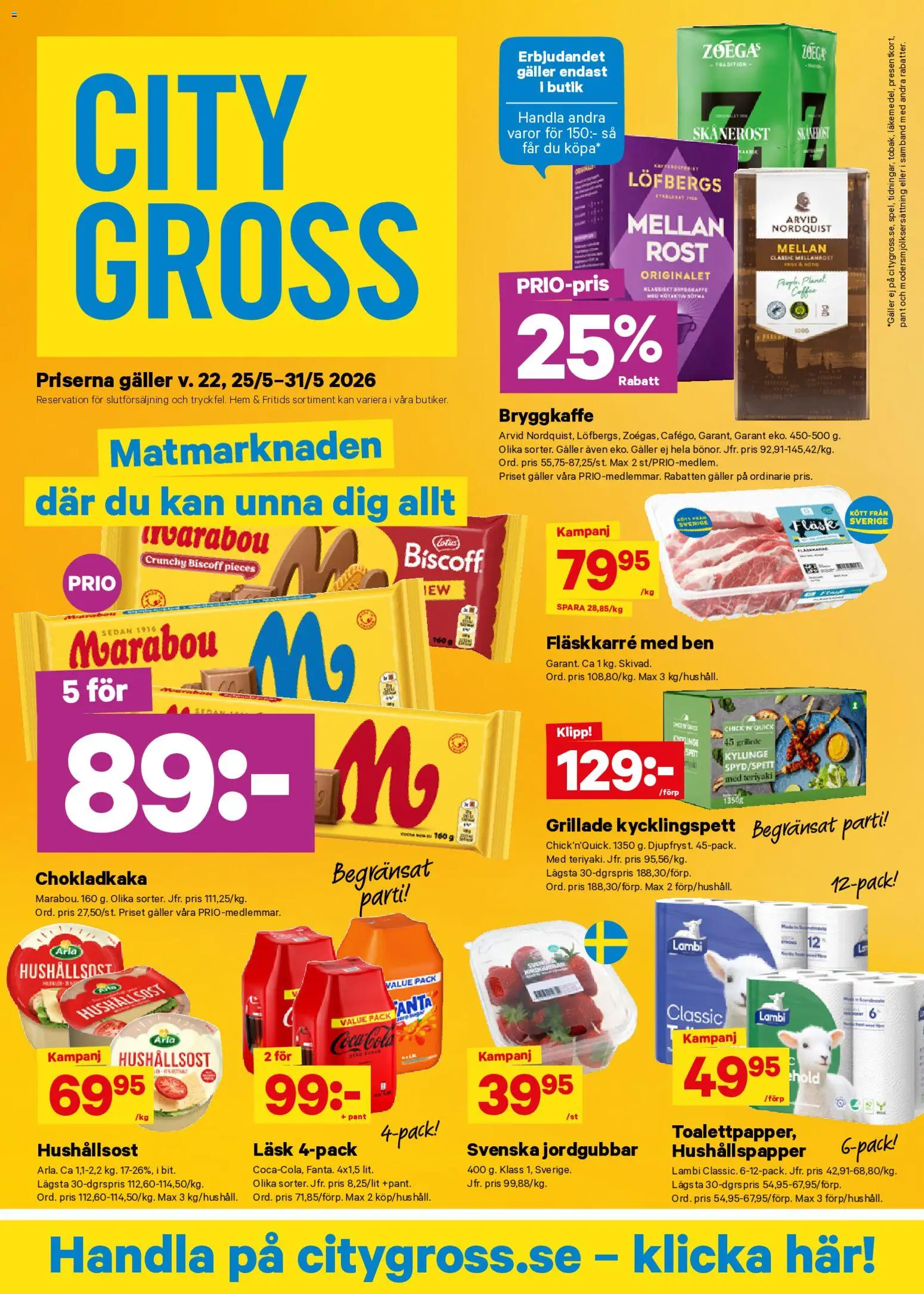 Förhandsgranska reklamblad City Gross erbjudanden från butik City Gross gäller från 25/05/2026
