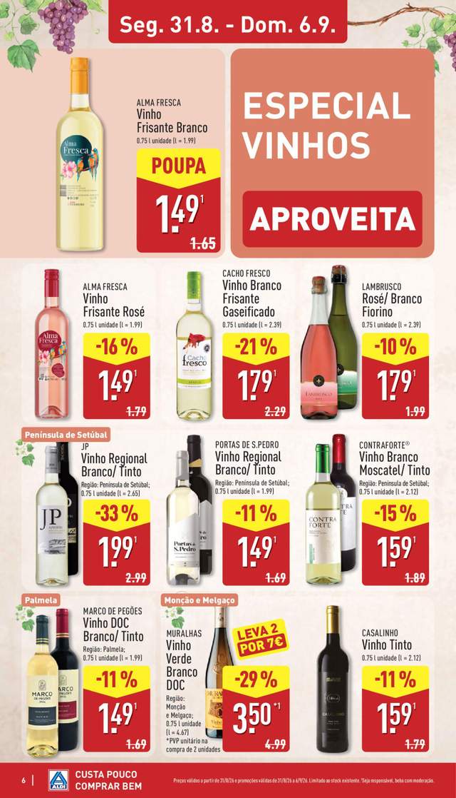 Novo folheto Aldi a partir de 31/08