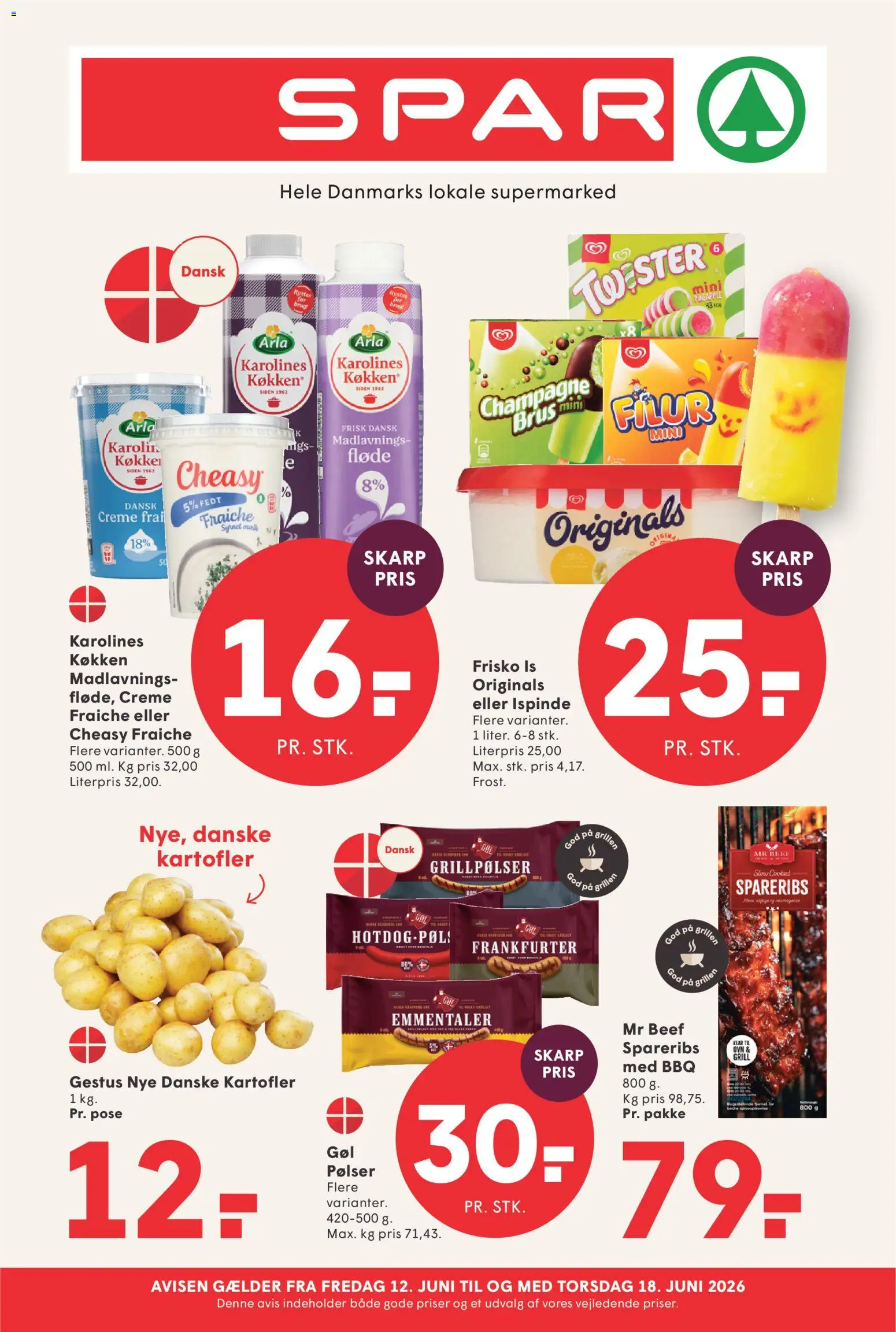 Eksempel på tilbudsavis Spar - Tilbudsavis uge 25 - 26 fra butik Spar gyldig fra 12/06/2026