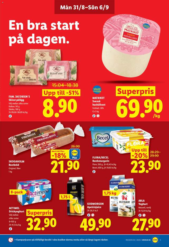 Nytt Lidl reklamblad från 31/08