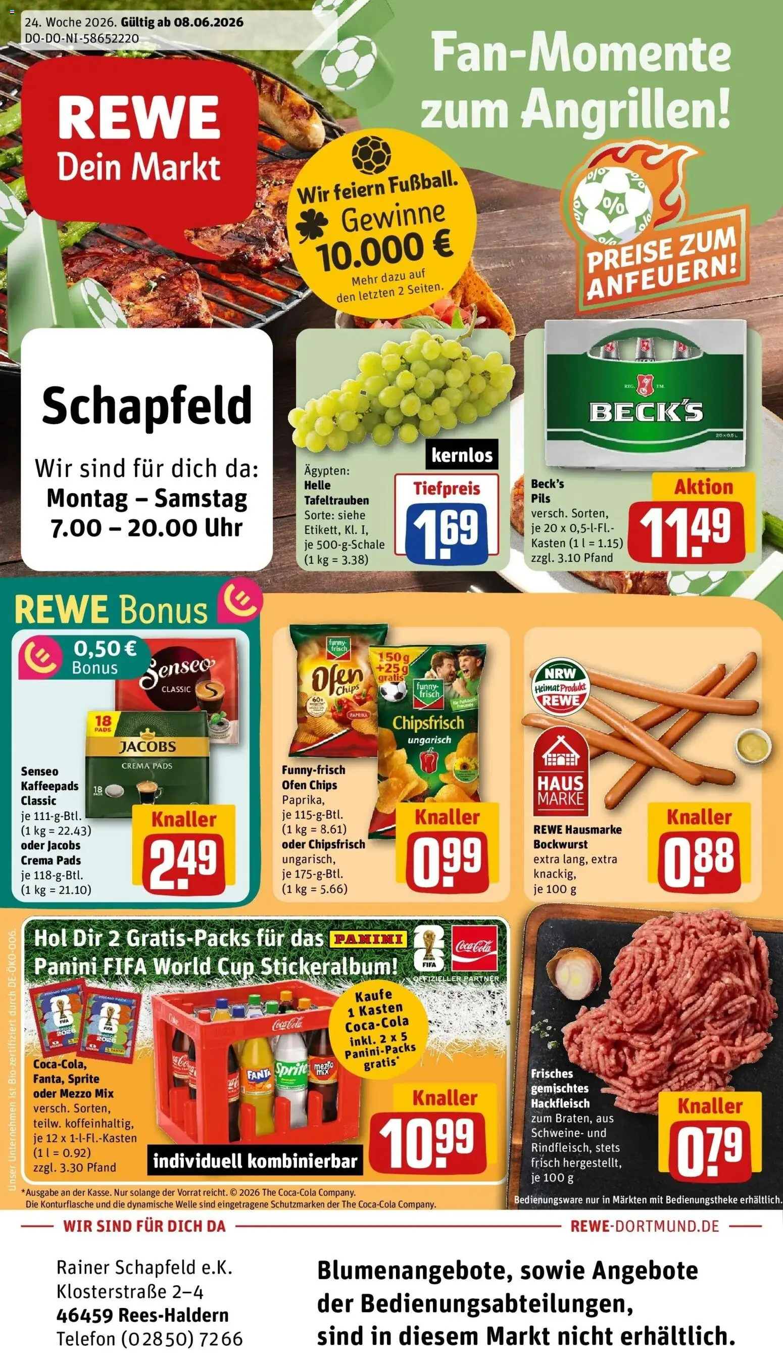 Vorschau von dem Prospekt des Geschäftes Rewe, gültig ab dem 08.06.2026