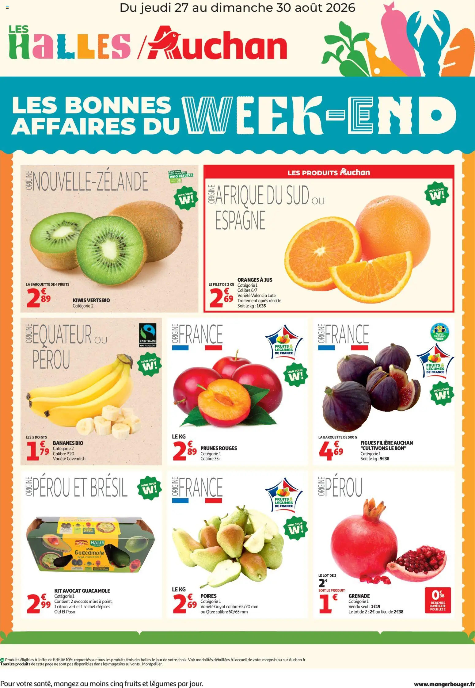 Voorbeeld van Auchan Les bons plan du week end dans votre hyper van winkel Auchan geldig vanaf 27/08/2026