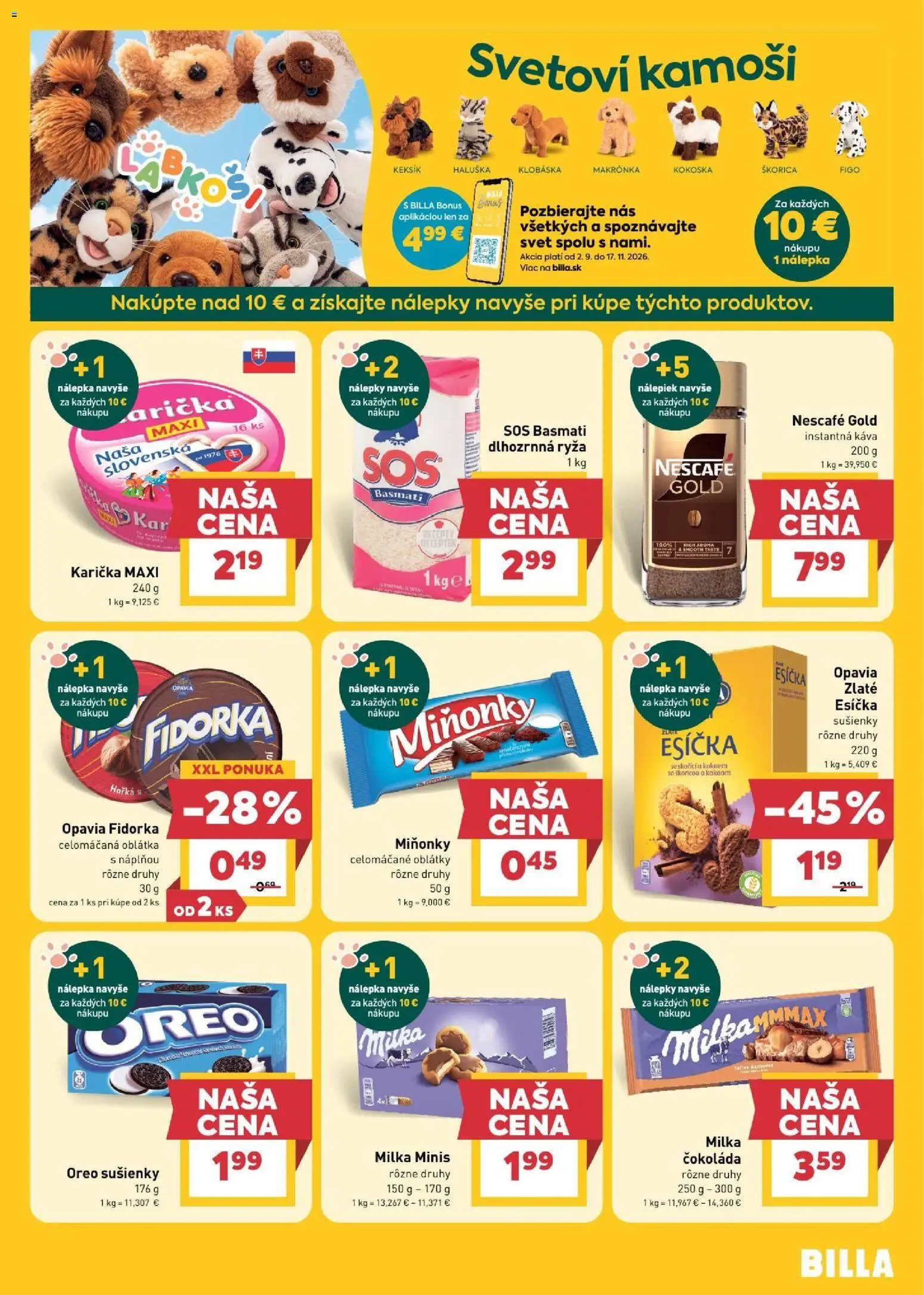 Náhľad Billa letáku platného od 16.09.2026 - Kofola, Čaj, Sirup, Fanta, Džús, Energetický nápoj, Gemerka, Minerálna voda