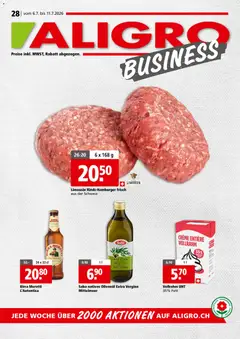 Vorschau des Merkblatts Aligro aktionen Business Schlieren, Gossau SG, Frauenfeld, Rapperswil-Jona, Sargans, Bern vom Shop Aligro gültig von 06.07.2026 bis 11.07.2026