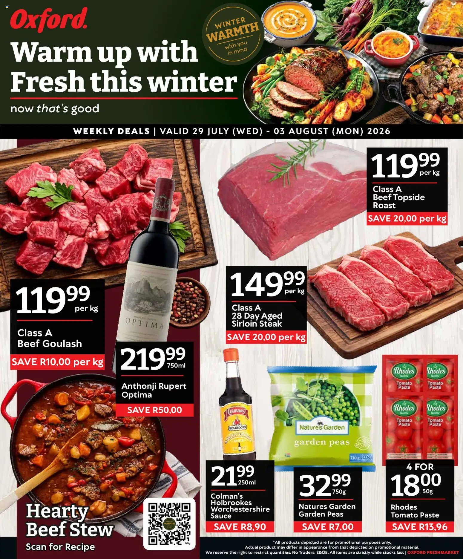 Preview of Oxford Freshmarket flyer valid from 29/07/2026 - Steak, Beef, Sauce