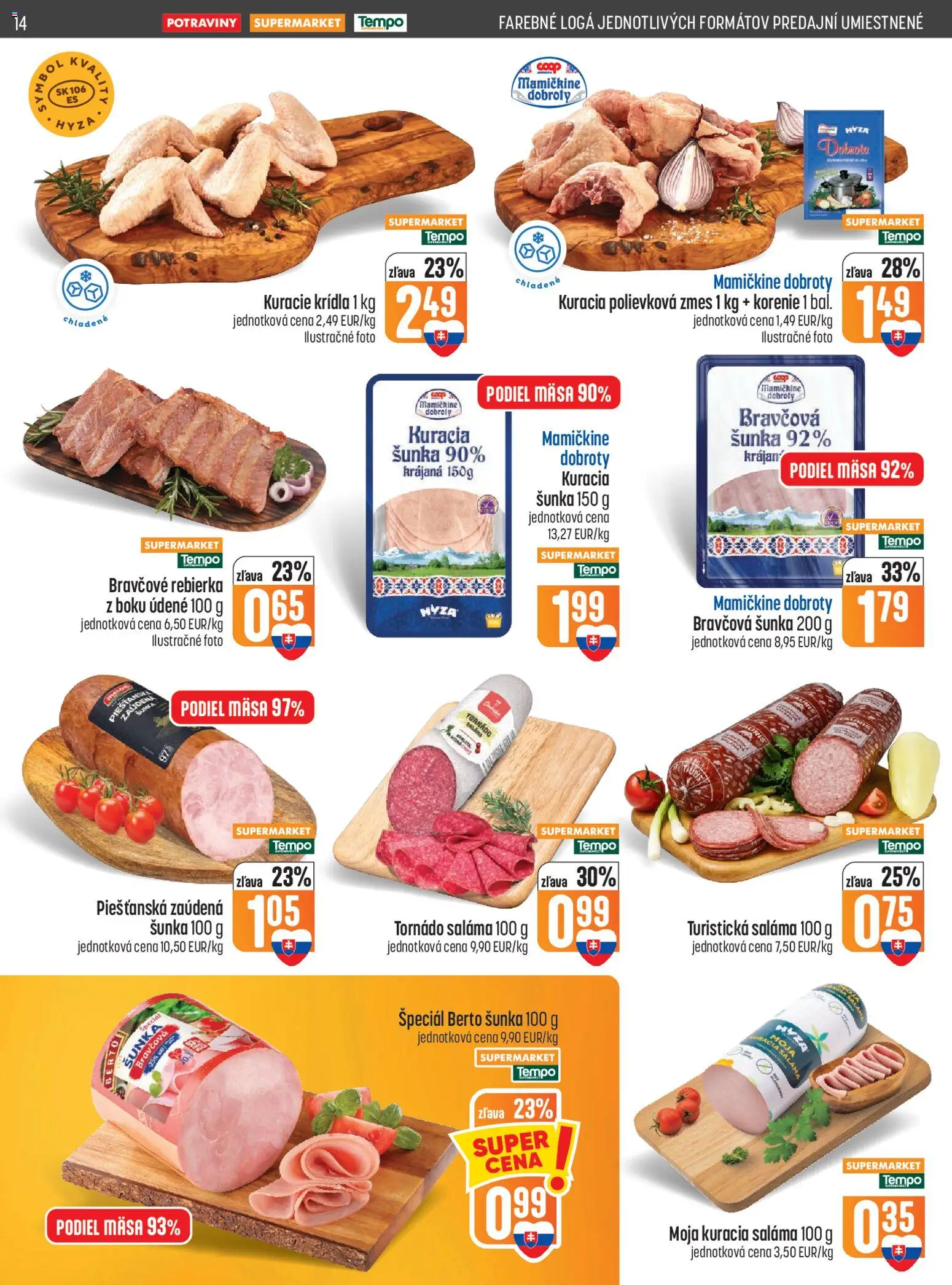 Náhľad COOP Jednota letáku platného od 01.10.2026 - Korenie, Šunka, Kuracie krídla, Saláma