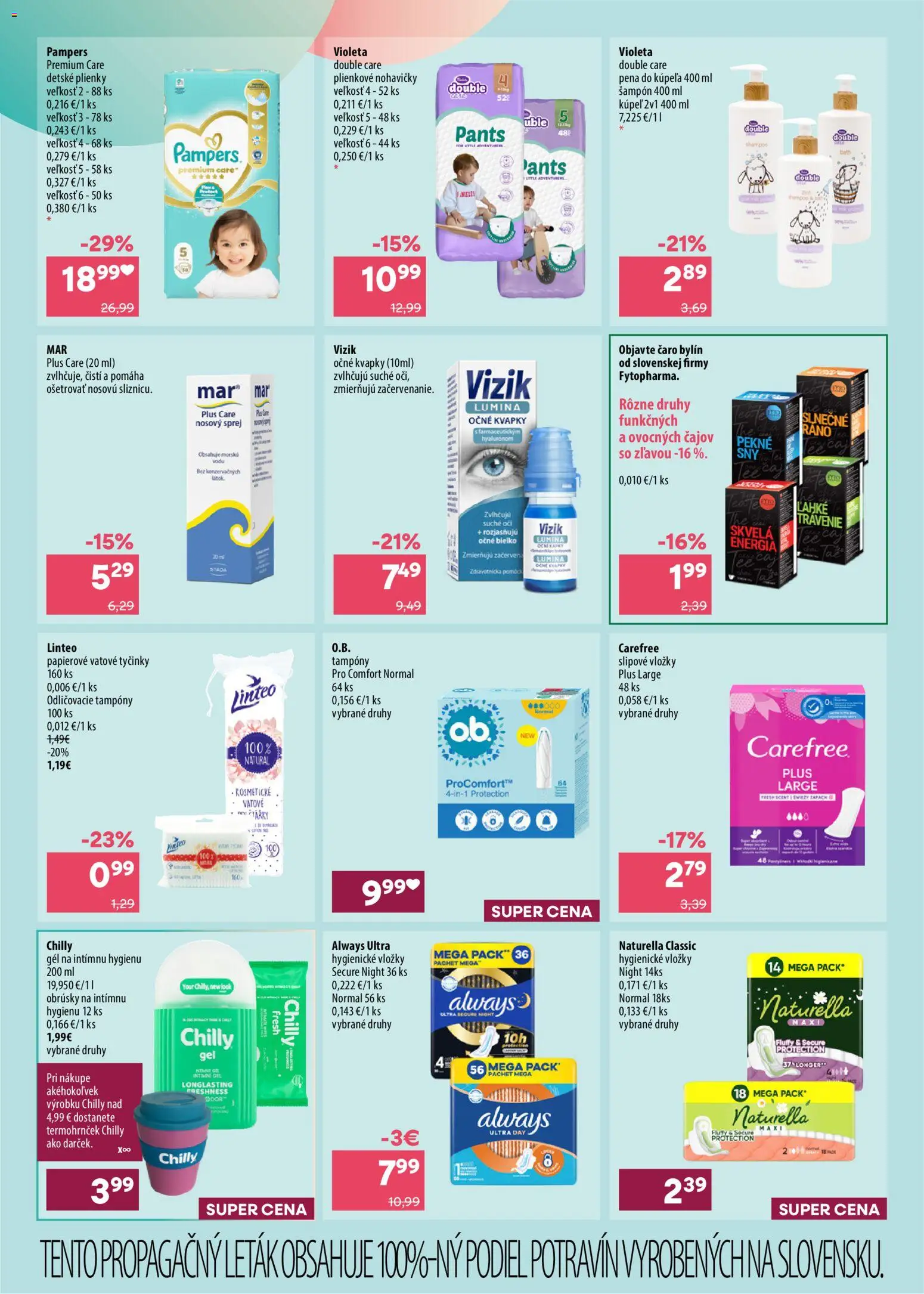 Náhľad 101 drogerie letáku platného od 07.10.2026 - Vodka, Nohavičky, Pampers, Plienky, Šampón, Caro, Detské plienky, Pena do kúpeľa