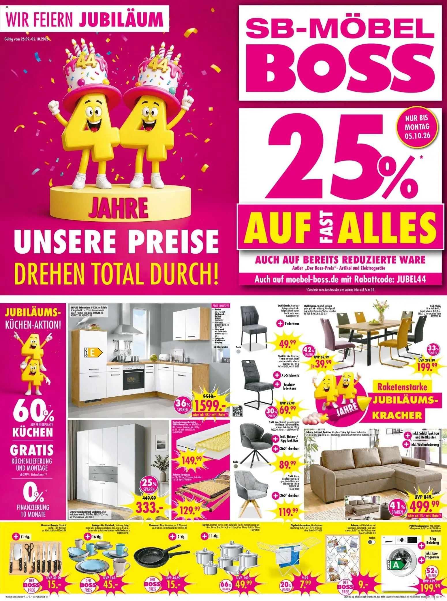 Vorschau von dem Prospekt des Geschäftes SB Möbel Boss, gültig ab dem 26.09.2026