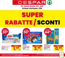 Anteprima dell'opuscolo Despar volantino Ortisei dal negozio Despar valido da 25/06/2026
