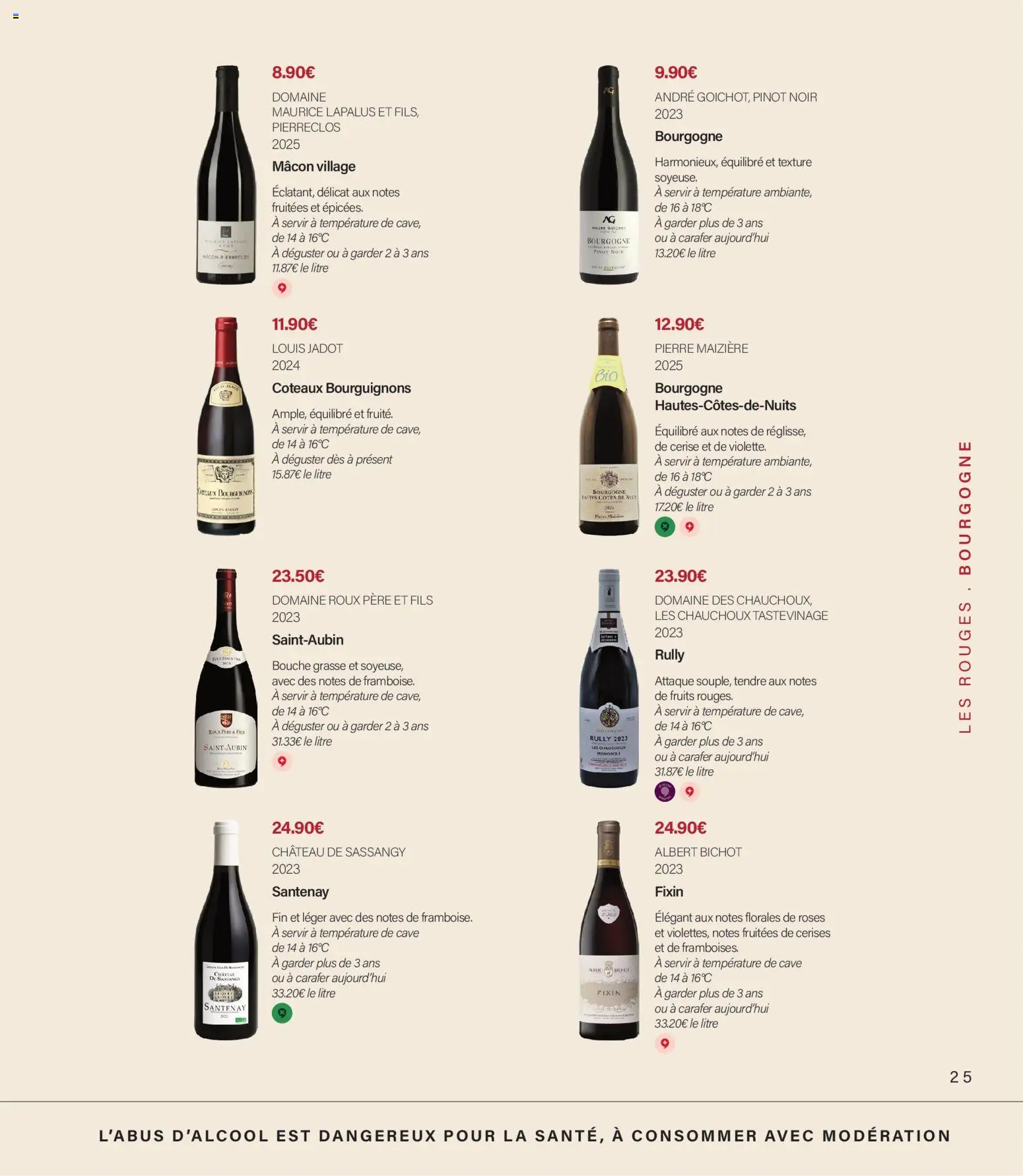Prévisualisation de Monoprix - Guide foire aux vins du magasin Monoprix formulaire valide 11/09/2026 - Fruits, Bourgogne, Cerises, Cerise, Pinot noir