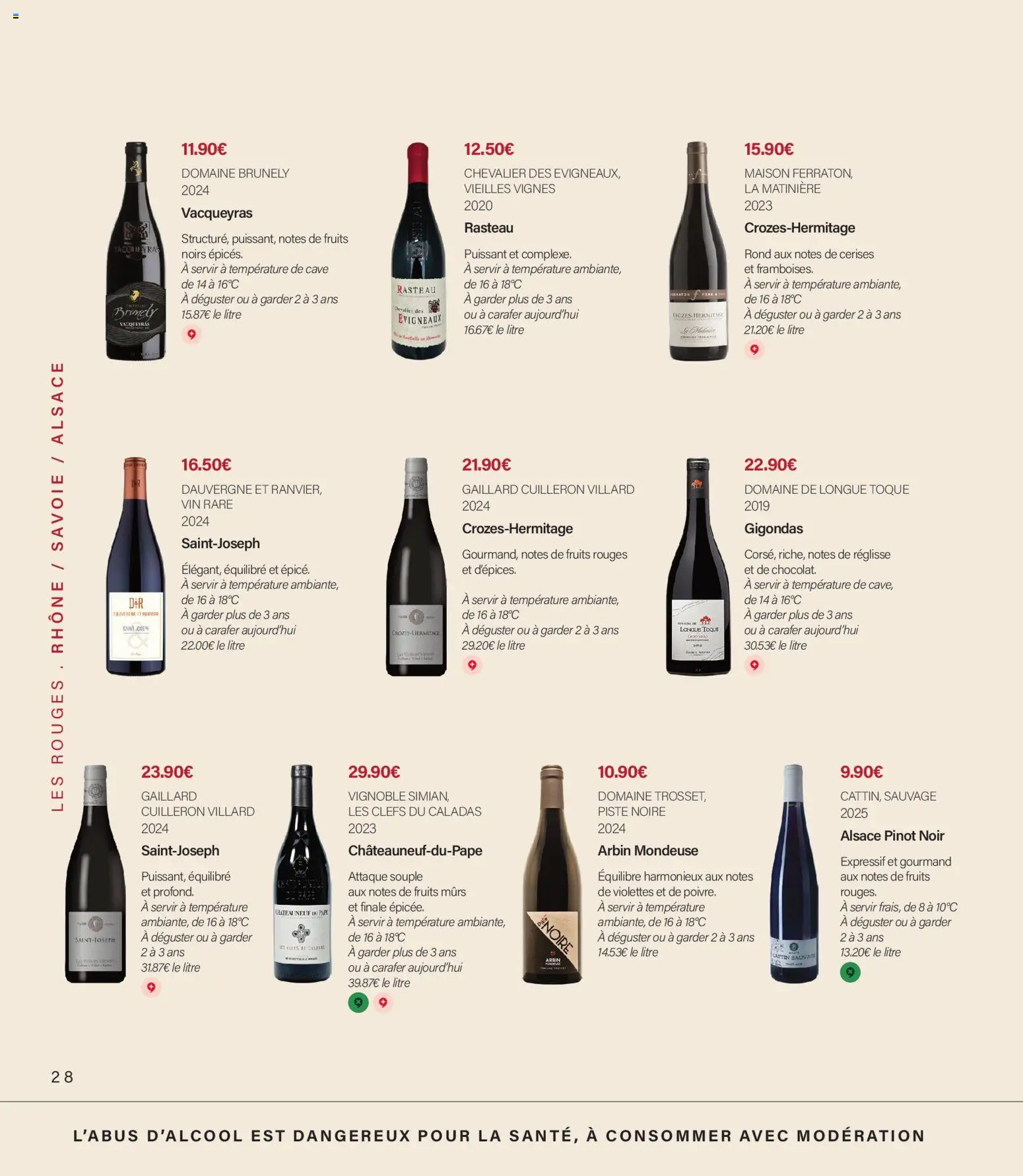 Prévisualisation de Monoprix - Guide foire aux vins du magasin Monoprix formulaire valide 11/09/2026 - Fruits, Vin, Chateauneuf du pape, Cerises, Pinot noir