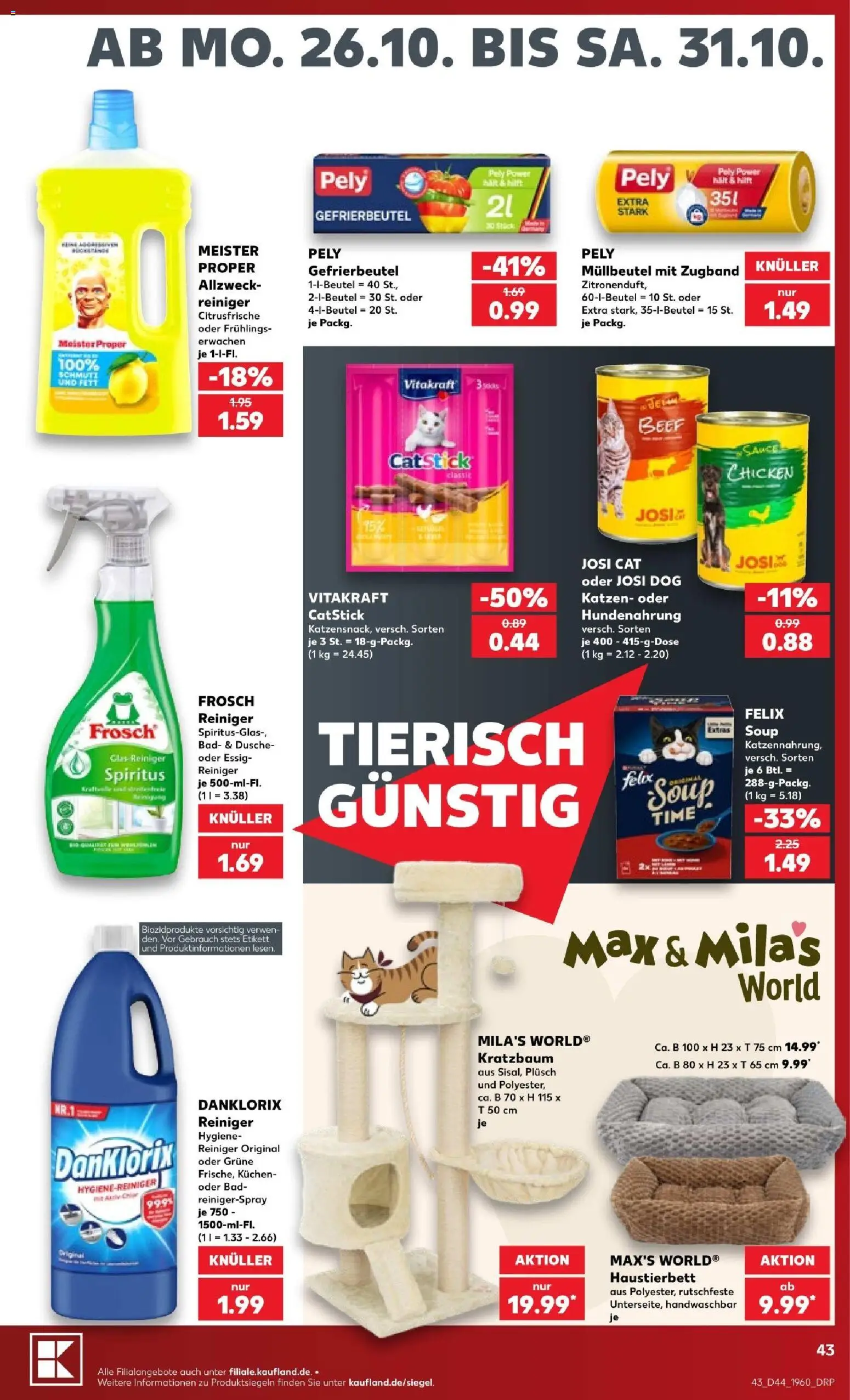 Vorschau von dem Prospekt des Geschäftes Kaufland, gültig ab dem 26.10.2026 - Kuchen, Bad, Dusche, Essig