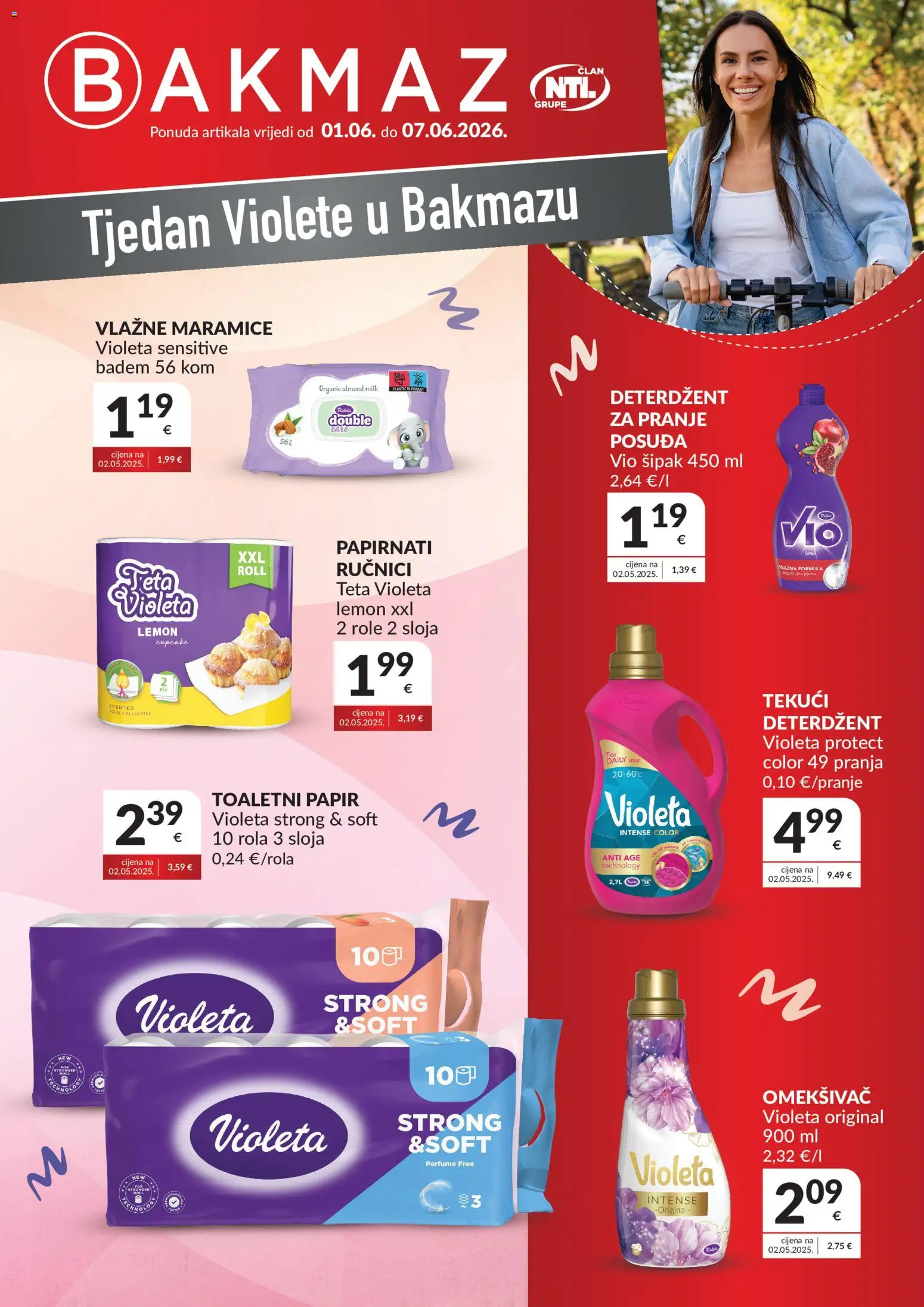Pregled letka Bakmaz Tjedan Violete trgovine Bakmaz vrijedi od 01.06.2026