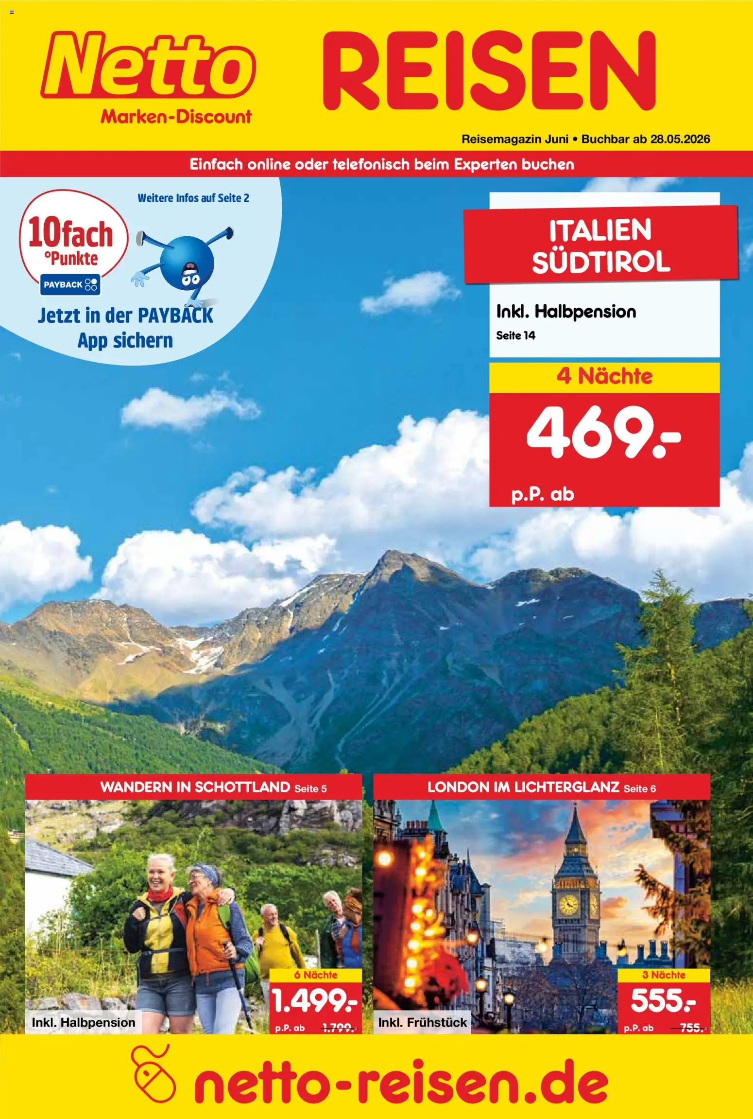 Vorschau von dem Prospekt des Geschäftes Netto Reisen, gültig ab dem 28.05.2026