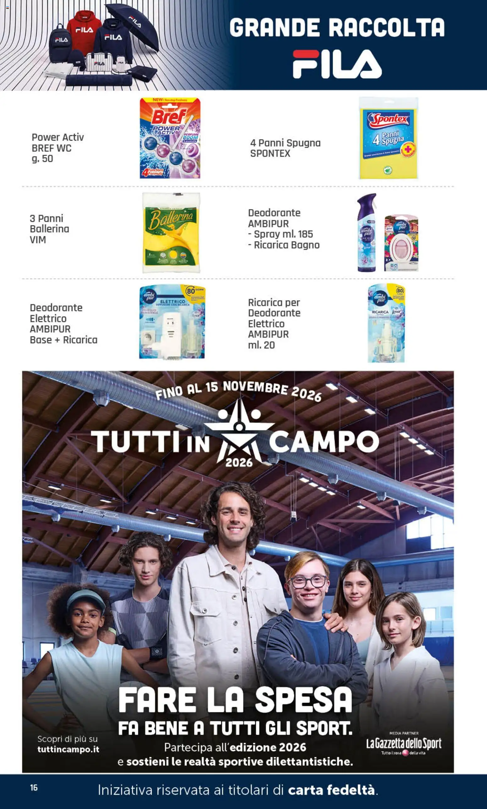 Anteprima dell'opuscolo DOK volantino Tutti in campo dal negozio DOK valido da 26/10/2026 - Bagno, WC, Deodorante, Spugna, Panni