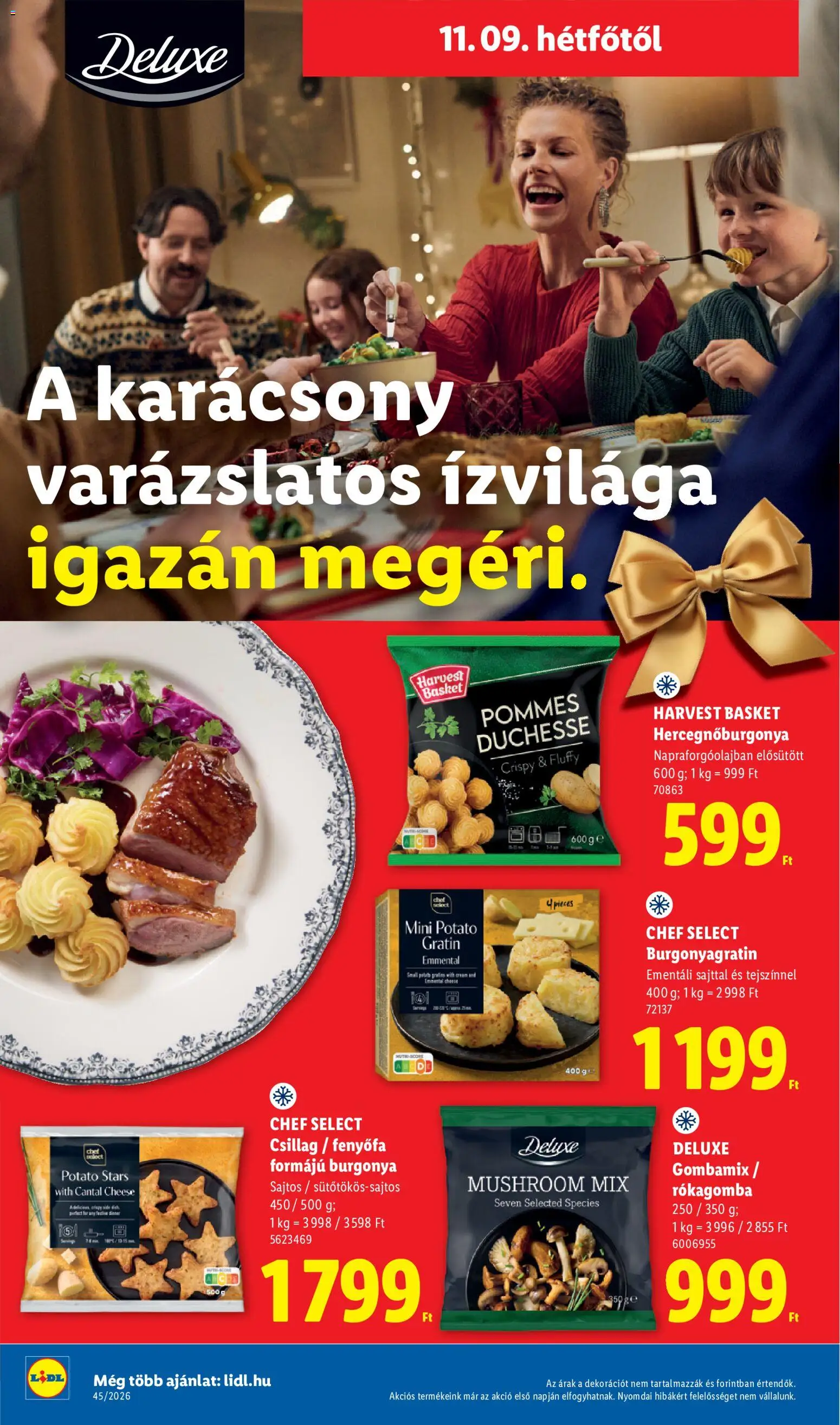 Lidl - Lidl Deluxe katalógus megtekintése, amely érvényes 2026.11.09.-től - Burgonya, Chef Select