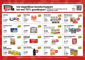 Voorbeeld van Budget Food folder van winkel Budget Food geldig vanaf 04-09-2026
