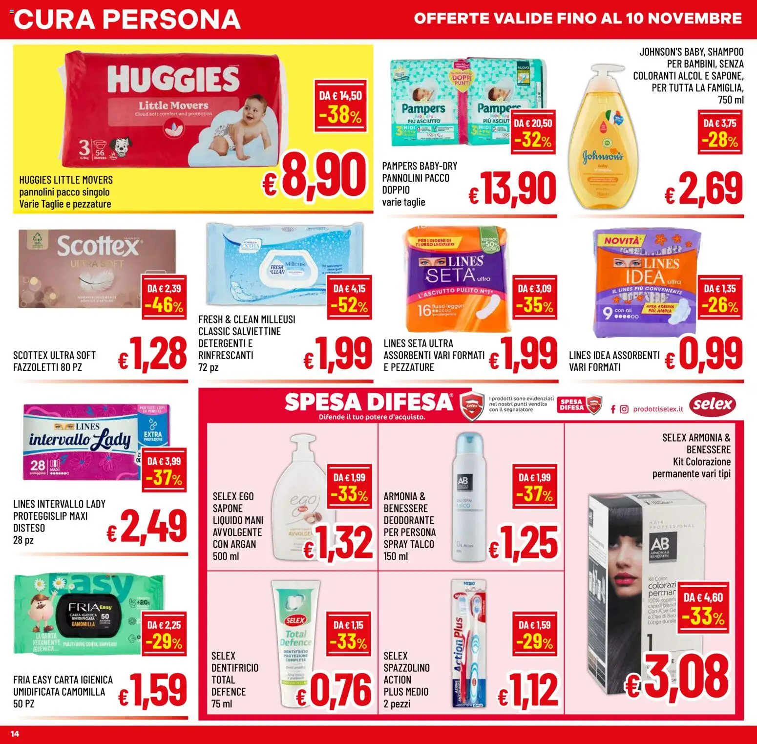 Anteprima dell'opuscolo A&O volantino dal negozio A&O valido da 28/10/2026 - Shampoo, Olio, Carta igienica, Talco, Sapone, Pannolini, Dentifricio, Fazzoletti