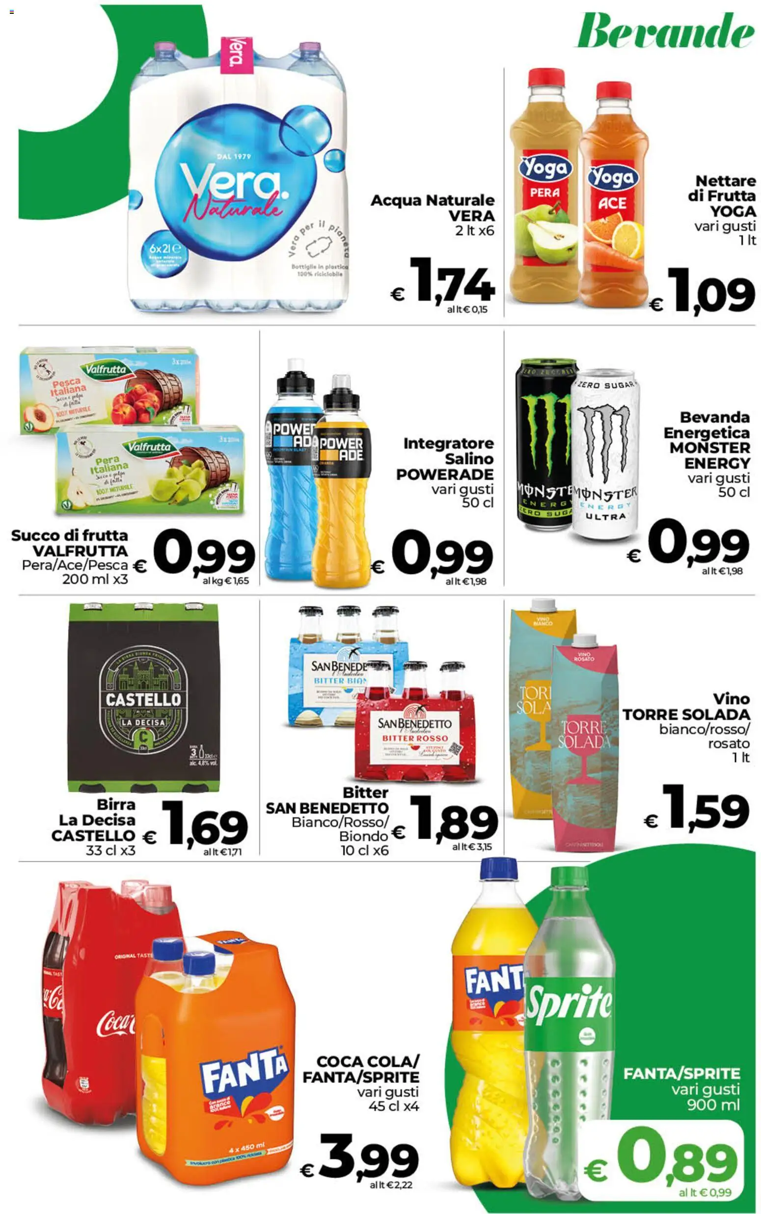 Anteprima dell'opuscolo COOP volantino inCoop Sicilia dal negozio COOP valido da 23/10/2026 - Acqua, Vino, Birra, Pera, Fanta, Succo, Bevande, Acqua naturale