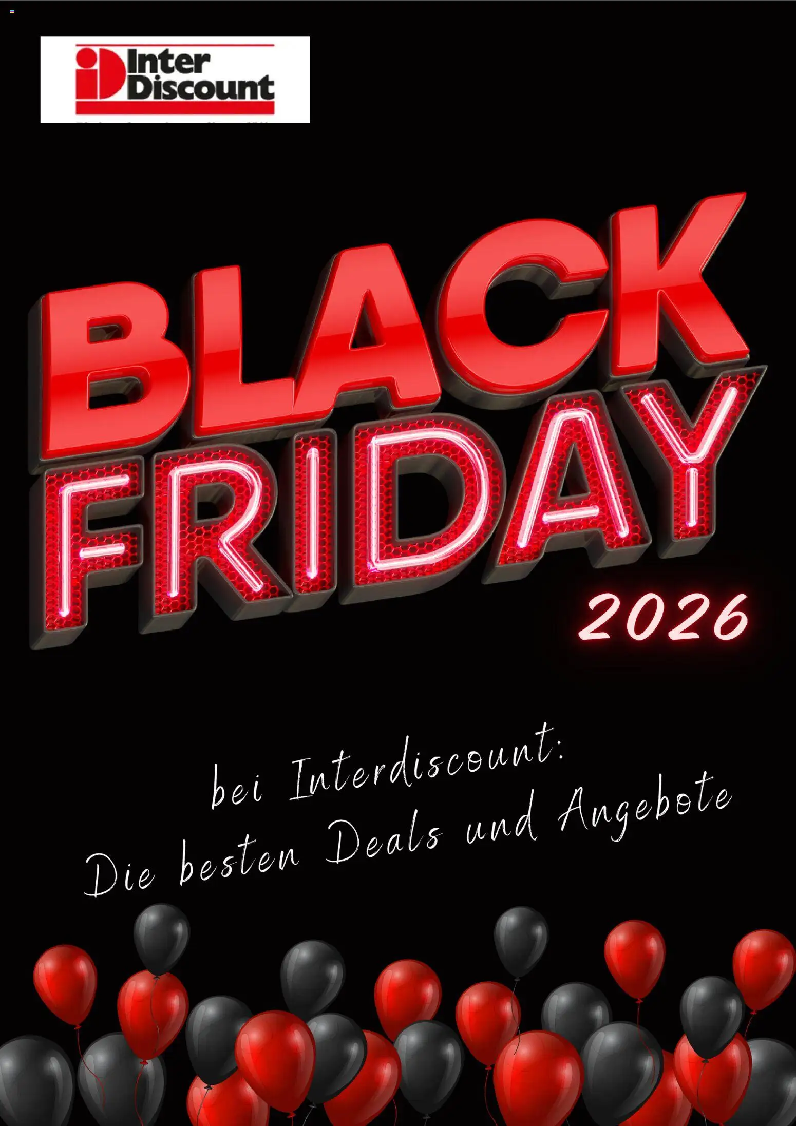 Vorschau des Merkblatts Interdiscount Black Friday Vorankündigung vom Shop Interdiscount gültig von 23.10.2026 bis 
