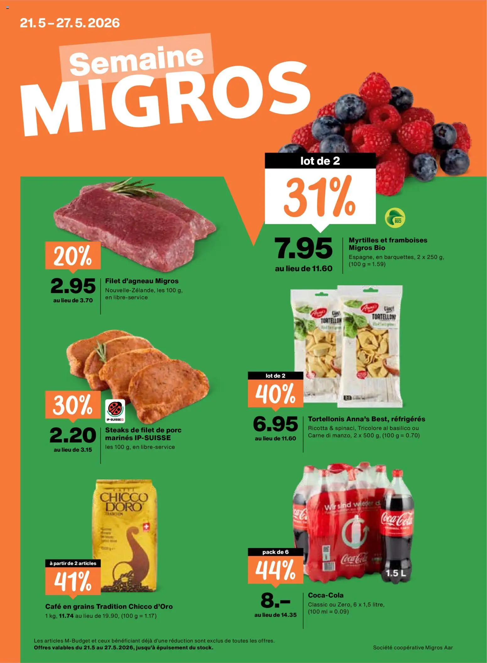 Vorschau des Merkblatts Migros aktionen FR vom Shop Migros gültig von 21.05.2026 bis 27.05.2026