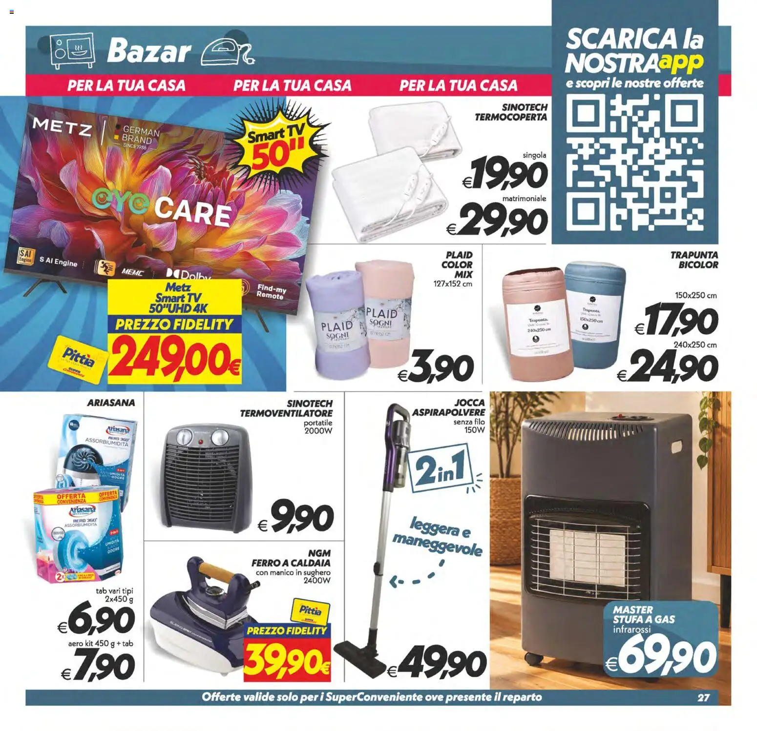 Anteprima dell'opuscolo SuperConveniente volantino Messina, Siracusa, Palermo dal negozio SuperConveniente valido da 23/10/2026 - TV, Aspirapolvere, Caldaia, smart TV, Ferro, Stufa a gas, Stufa, Trapunta