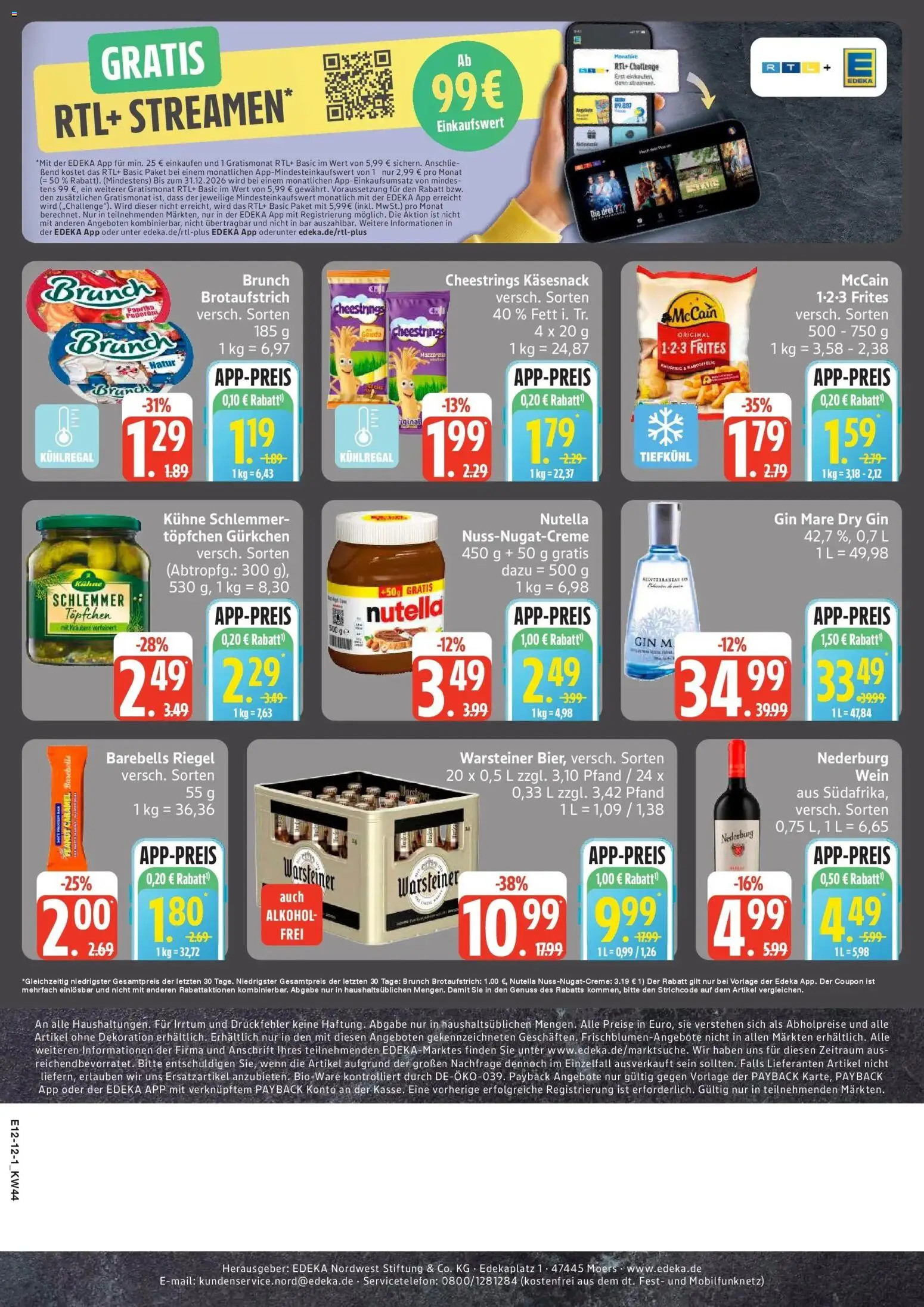 Vorschau von dem Prospekt des Geschäftes Edeka, gültig ab dem 26.10.2026
