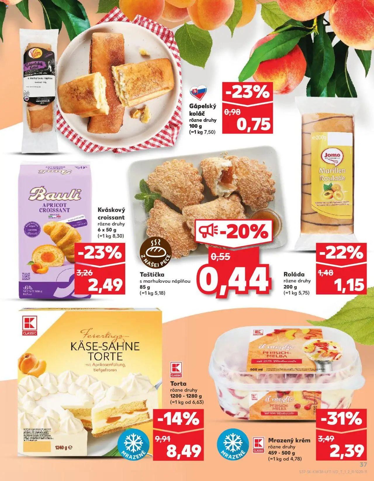 Náhľad Kaufland letáku platného od 18.09.2025 - Torta, Koláč, Croissant, Krém