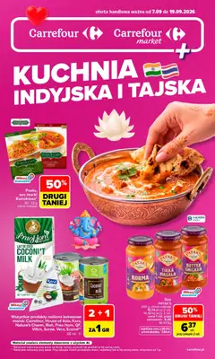 Pogląd gazetki "Carrefour gazetka - Kuchnia indyjska i tajska" ze sklepu Carrefour ważnej od 07.09.2026