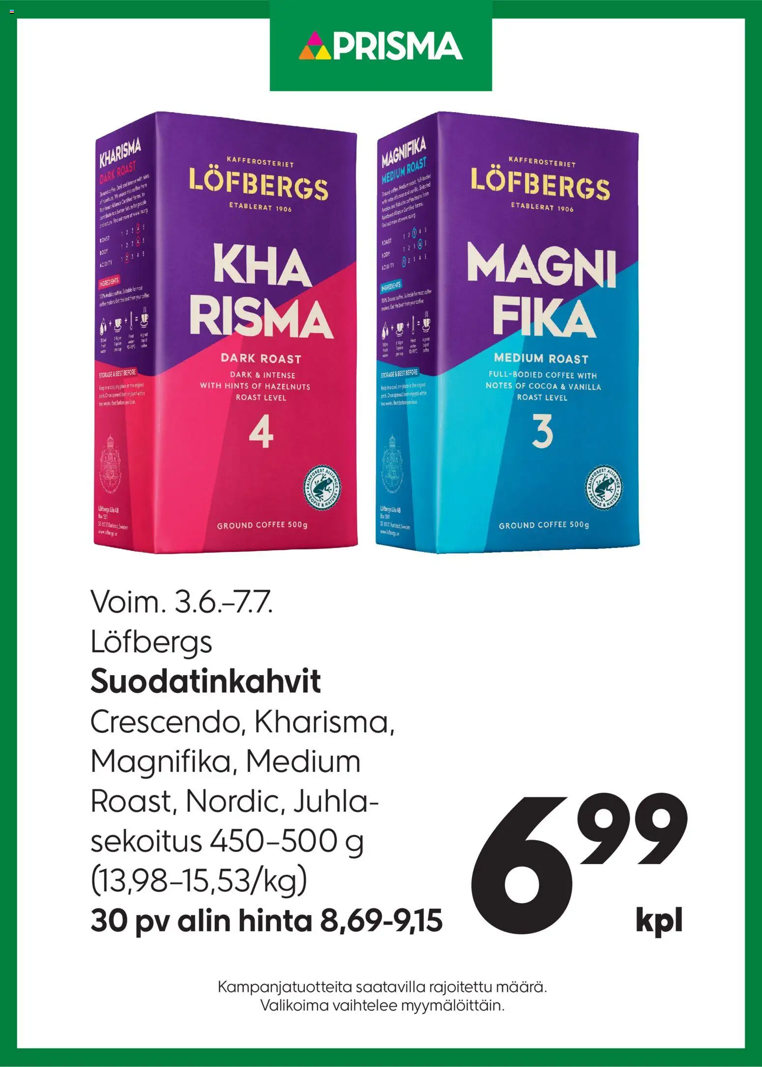 Kaupan Prisma Prisma tarjoukset Löfbergs esikatselu, voimassa 03/06/2026