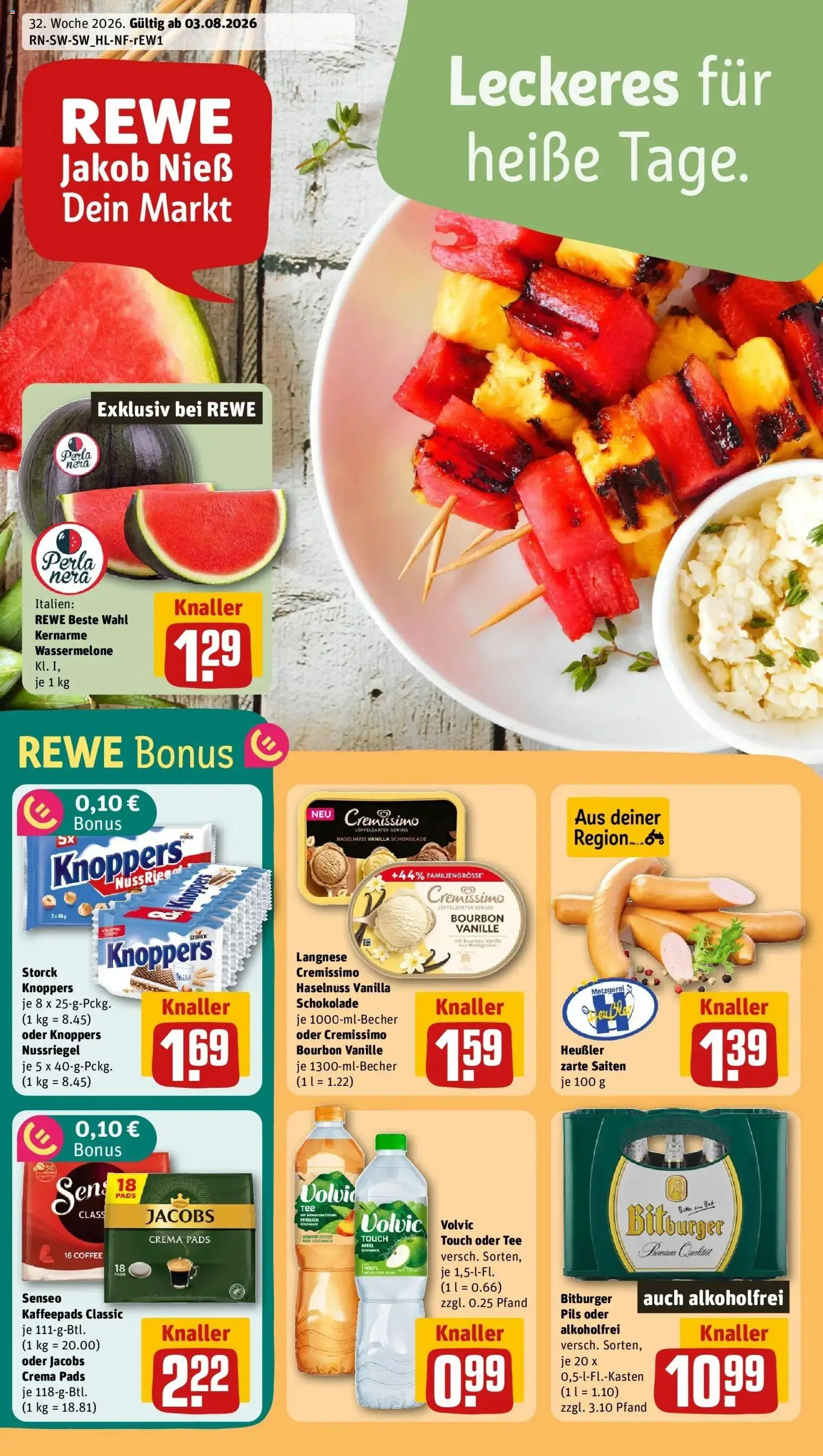 Vorschau von dem Prospekt des Geschäftes Rewe, gültig ab dem 03.08.2026